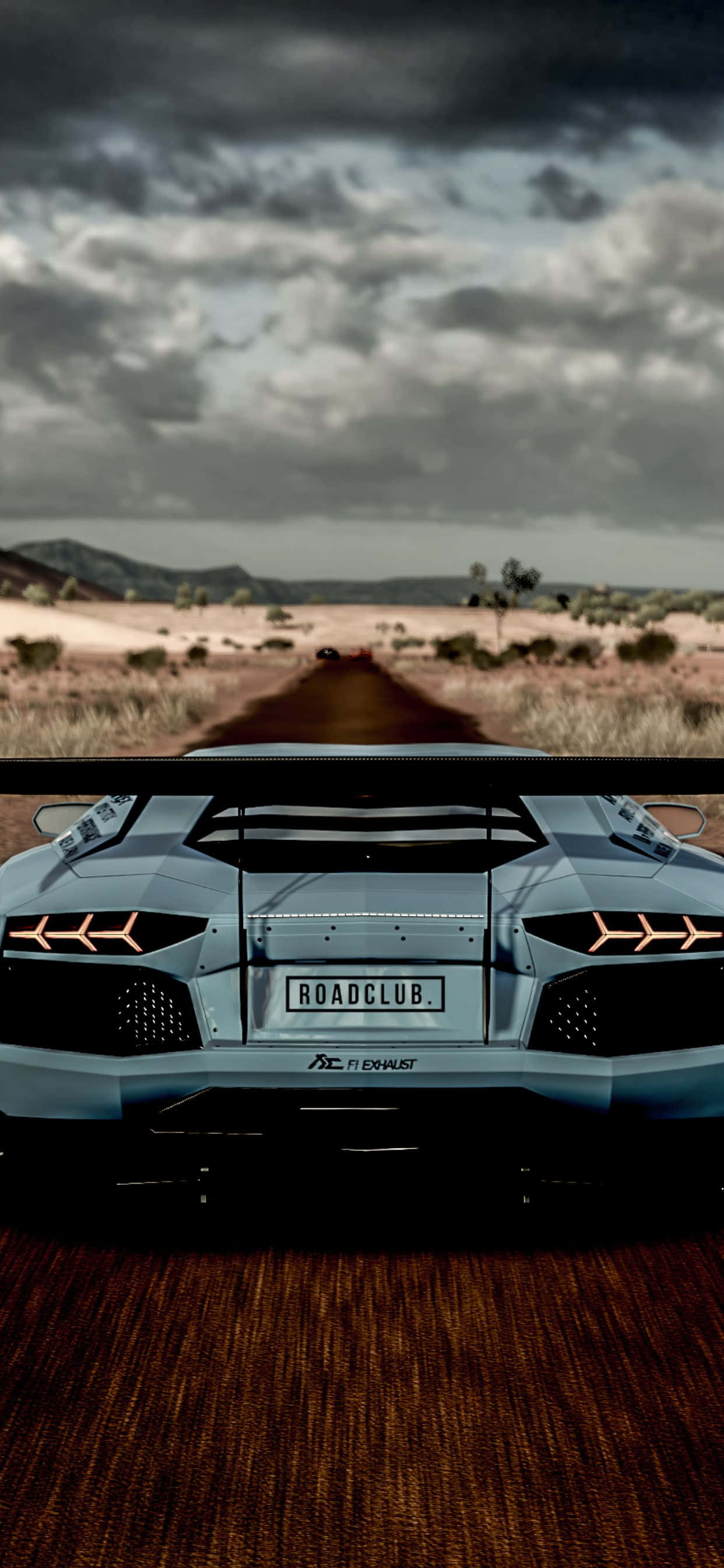 iPhone XS Max Lamborghini Aventador Góc Sau Hình nền