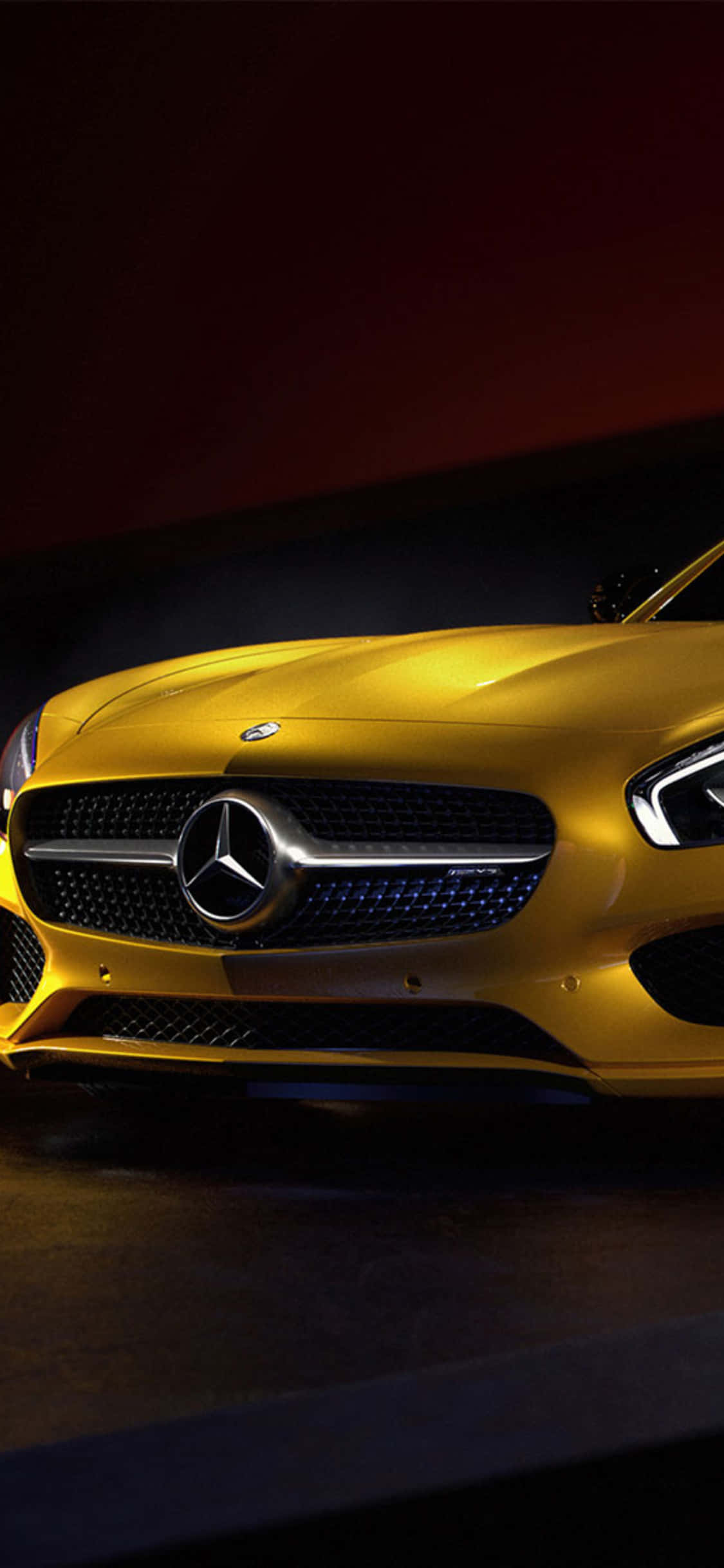 Hình nền iPhone X Amg Gt-r Màu Vàng Mù Tạt AMG GT Hình nền