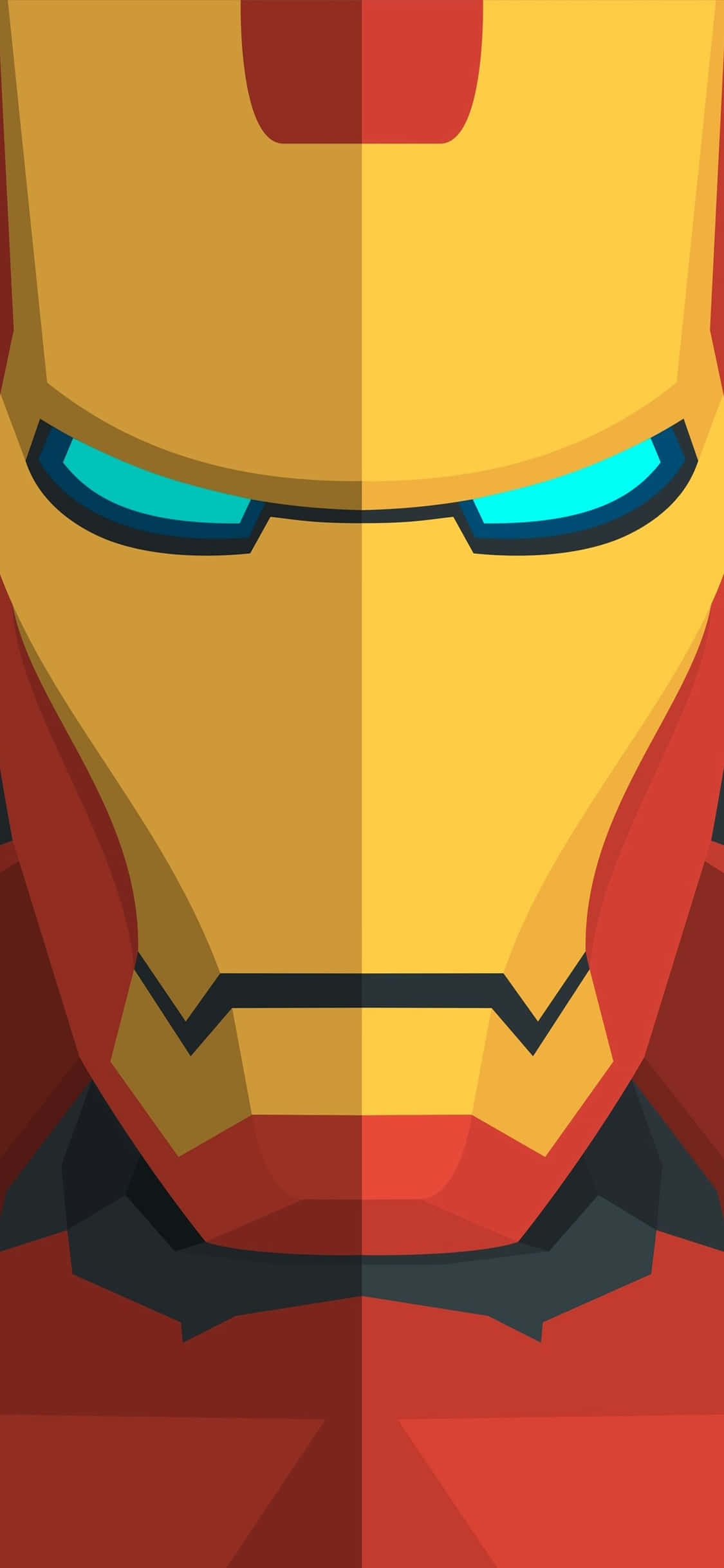 Hình nền iPhone X Iron Man Mặt nạ nửa tối Hình nền