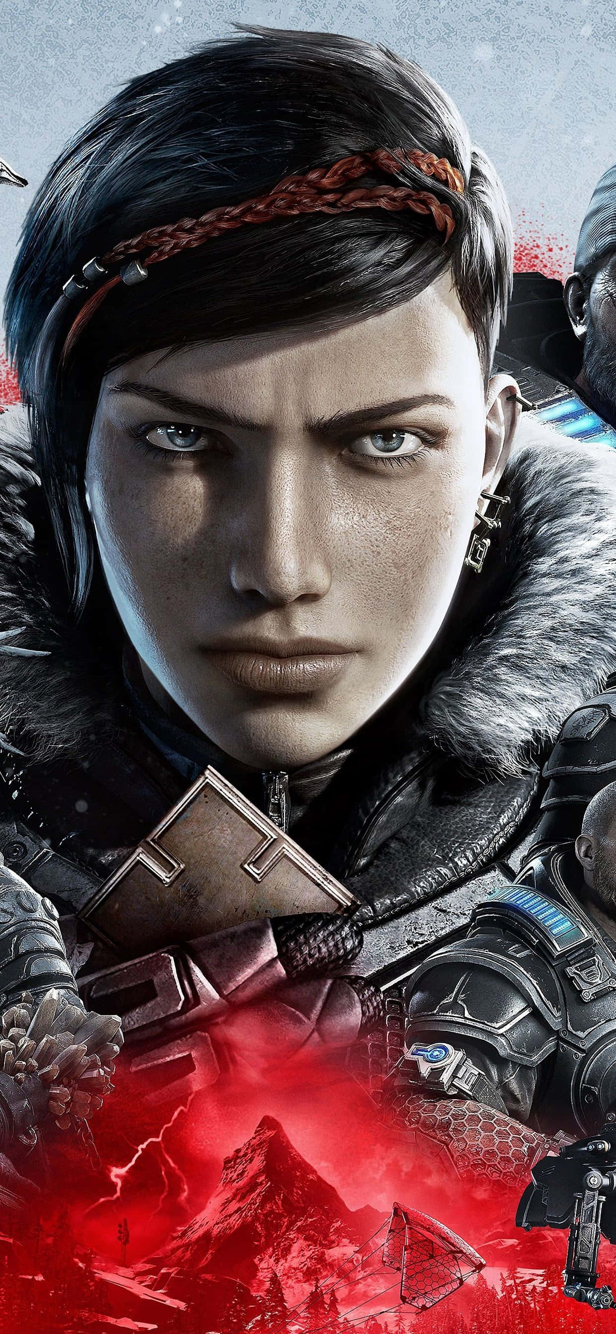 Hình nền Kait nghiêm túc trong Gears of War 5 cho iPhone XS Max Hình nền