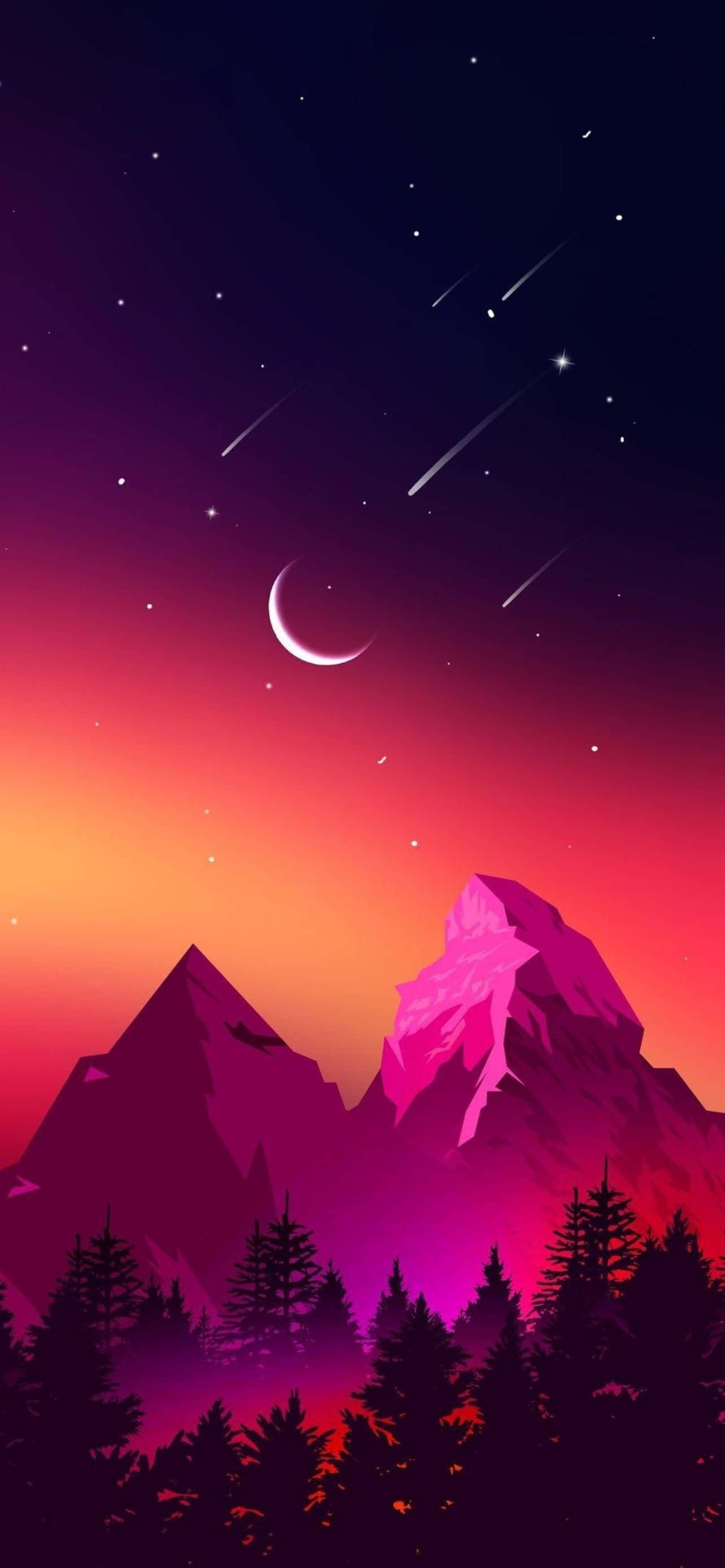 Hình nền iPhone Rừng Neon Mát Mắt Hình nền