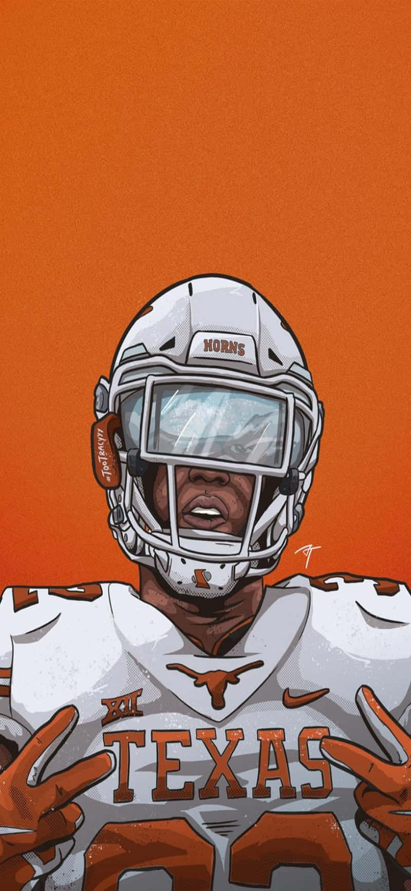 Hình nền iPhone Texas Longhorns màu cam Hình nền