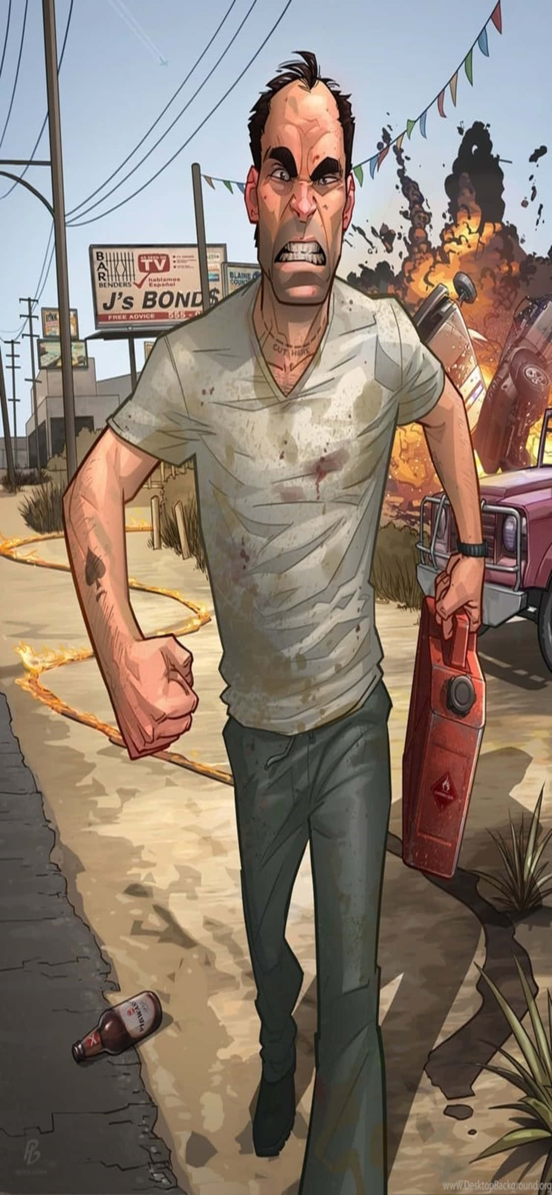 Hình nền iPhone X Grand Theft Auto V Trevor giận dữ Hình nền