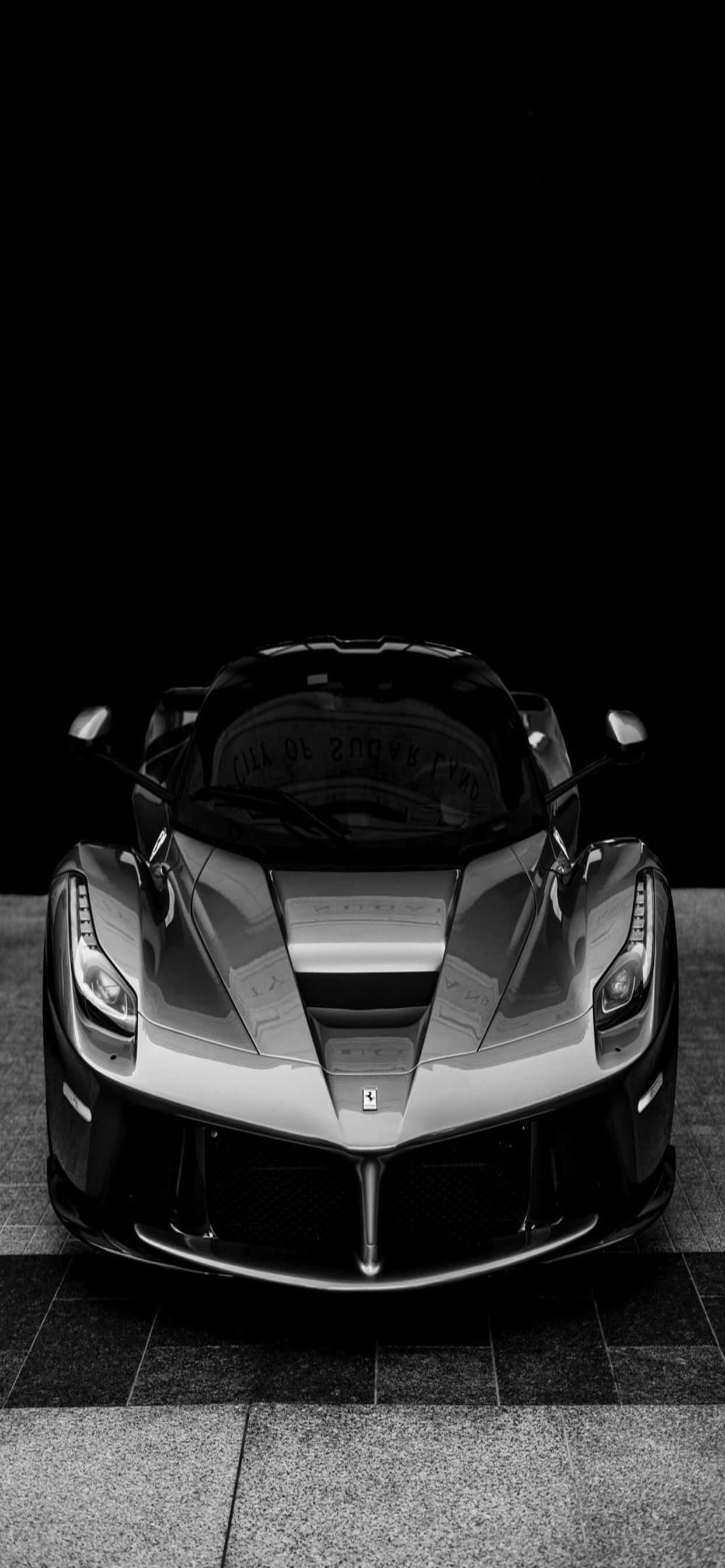 Hình nền iPhone XS Max Ferrari Đen Bóng LaFerrari Hình nền