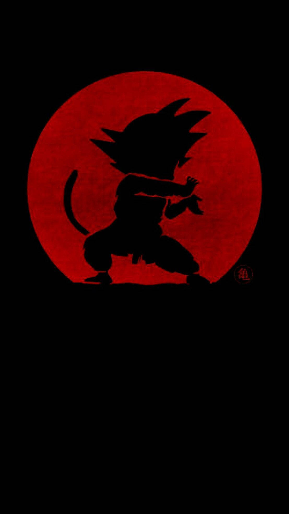 Hình nền iPhone Goku bé bỏng trong bóng tối Hình nền