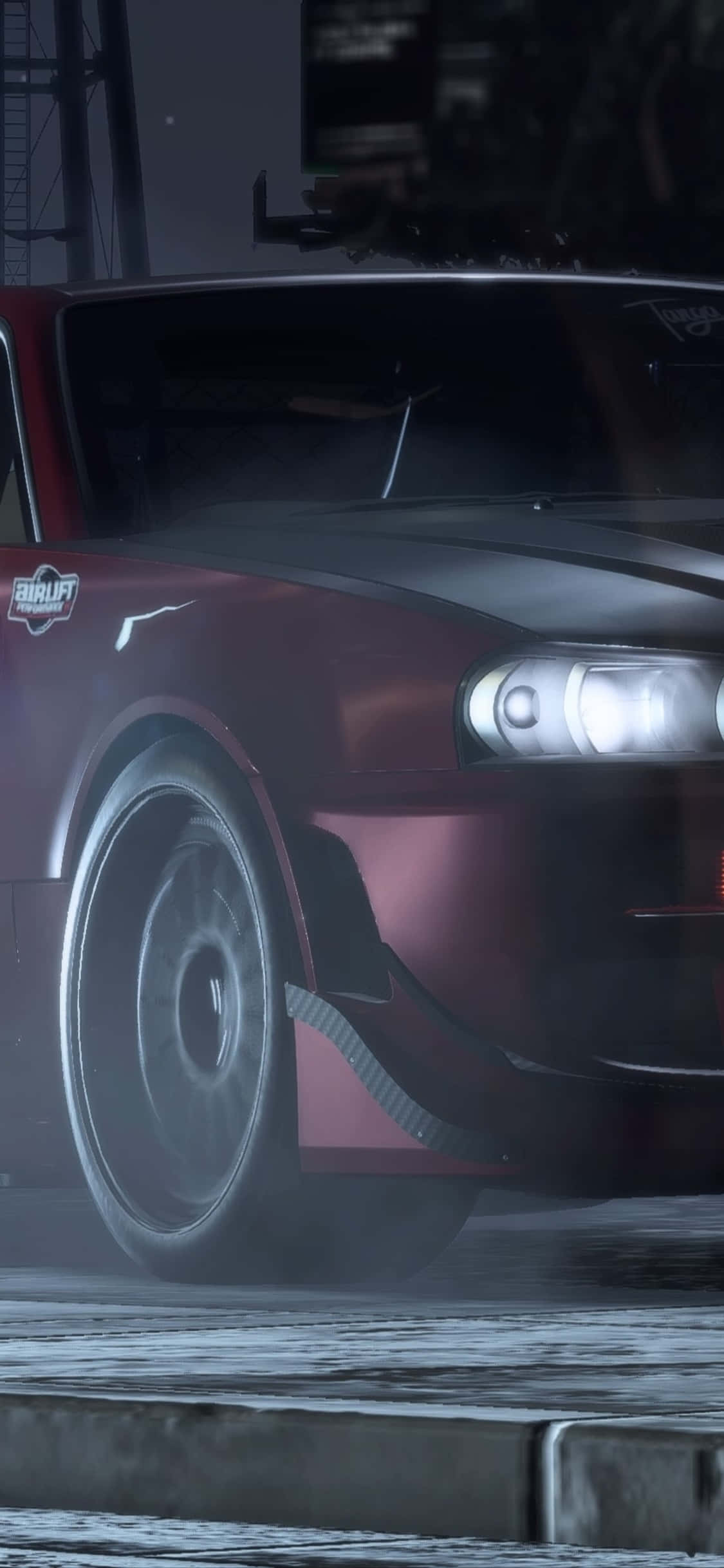 Hình nền iPhone Xs Need For Speed Payback màu tím đậm Nissan Skyline GT-R Hình nền