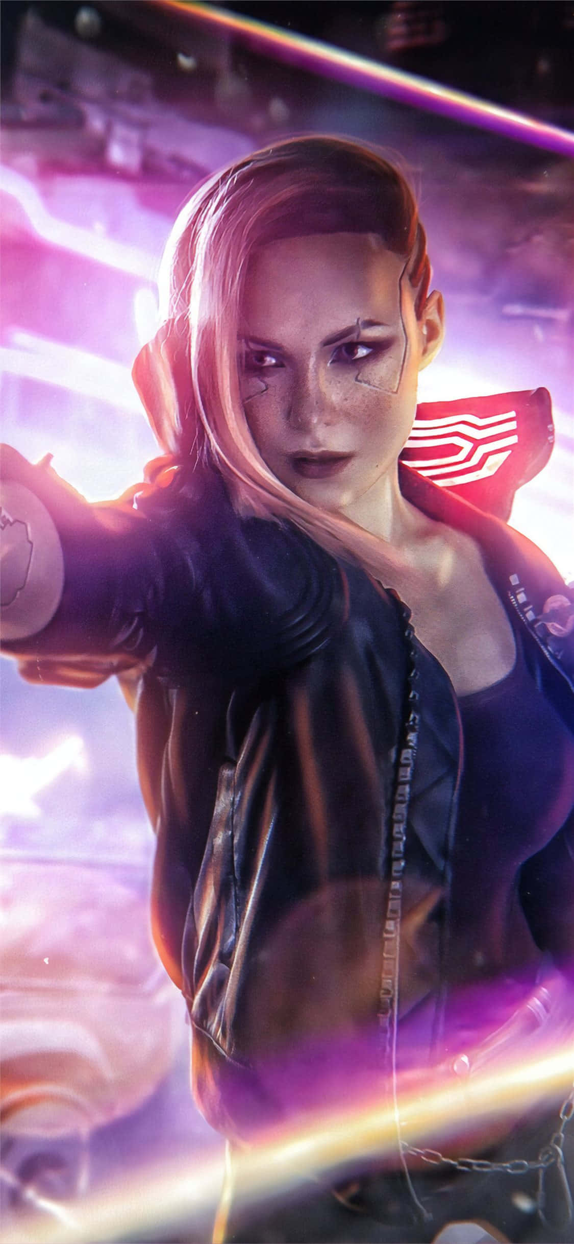 Hình nền iPhone X Cyberpunk 2077 – Nữ lính đánh thuê Valerie Hình nền