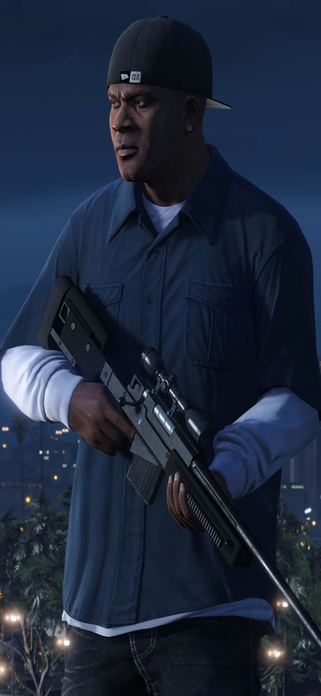Hình nền iPhone X Grand Theft Auto V Franklin & Súng Hình nền