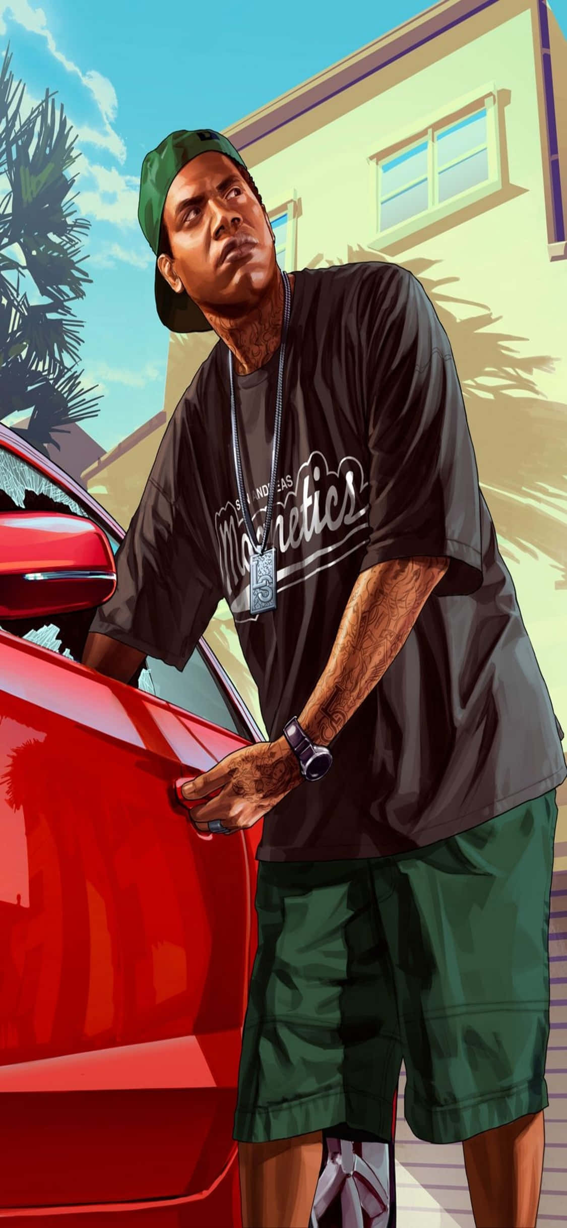 Hình nền iPhone X Grand Theft Auto V & Lamar Davis Hình nền