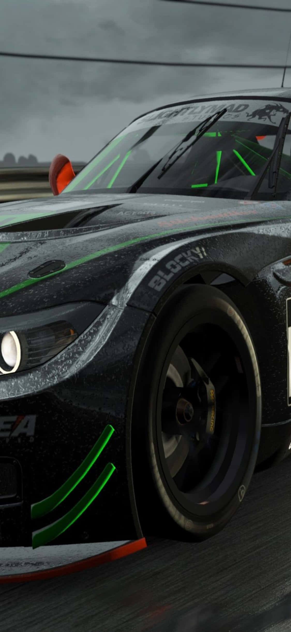 Hình nền iPhone X Project Cars Nền đen bóng BMW Z4 GT3 (E89) Hình nền