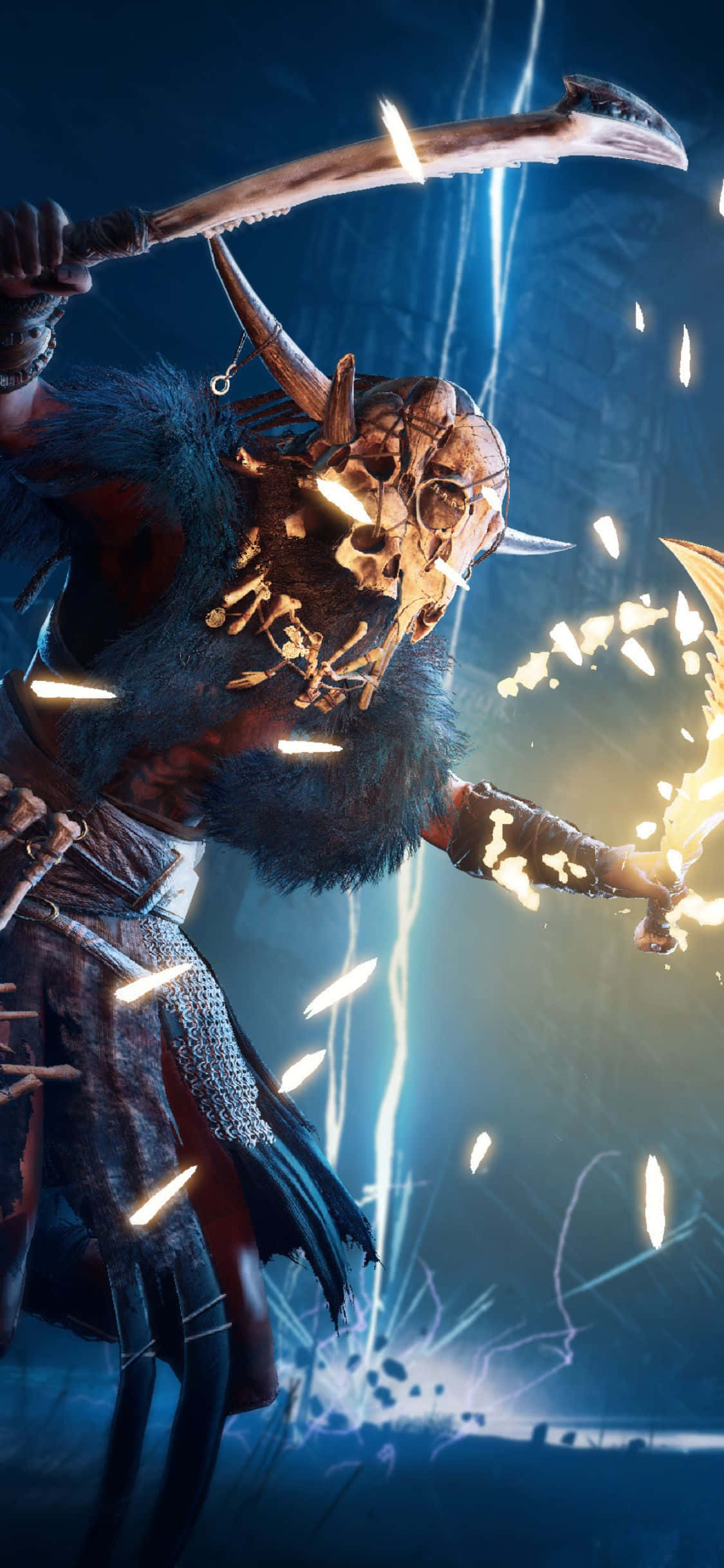 Hình nền iPhone XS Assassin's Creed Valhalla Quái vật Berkelow Hình nền