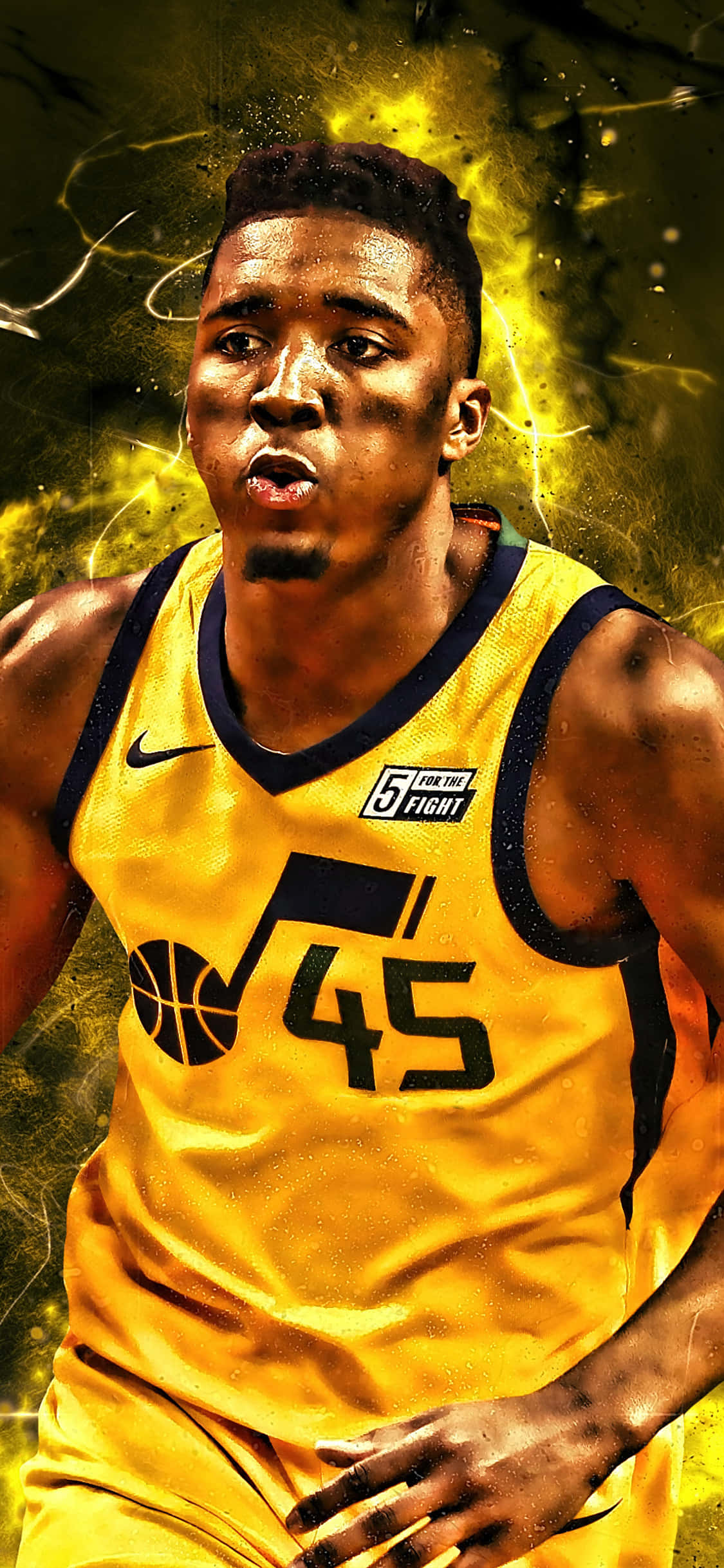 Hình nền iPhone Xs bóng rổ Donovan Mitchell Hình nền