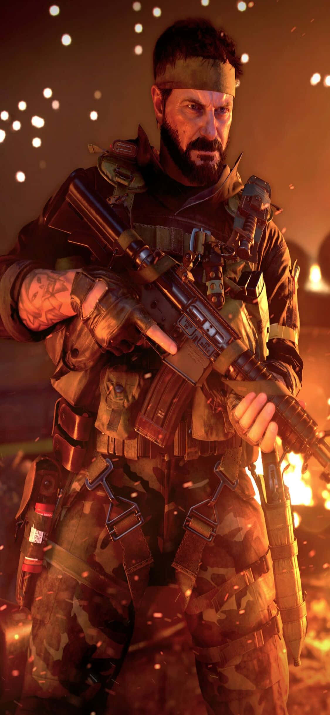 Hình nền iPhone Xs Call Of Duty Black Ops Cold War Woods Lửa Hình nền
