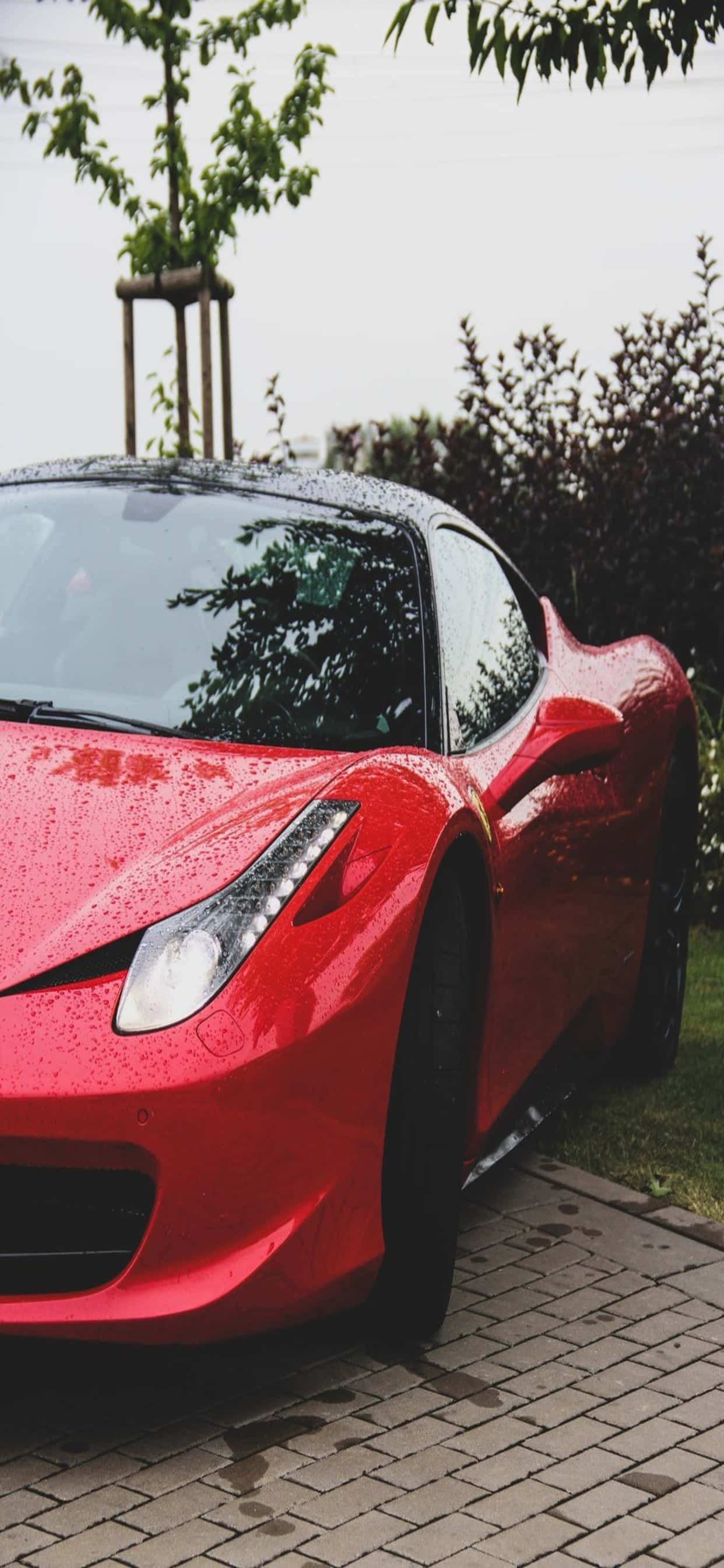 Hình nền iPhone XS Max Ferrari Đỏ 458 Đỗ Xe Hình nền