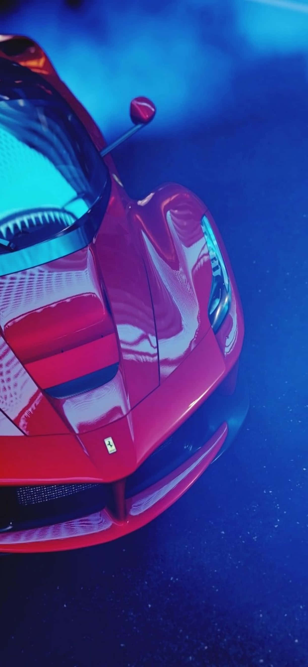 Hình nền iPhone Xs Max Ferrari Đỏ Bóng Phủ Khói Xanh Hình nền