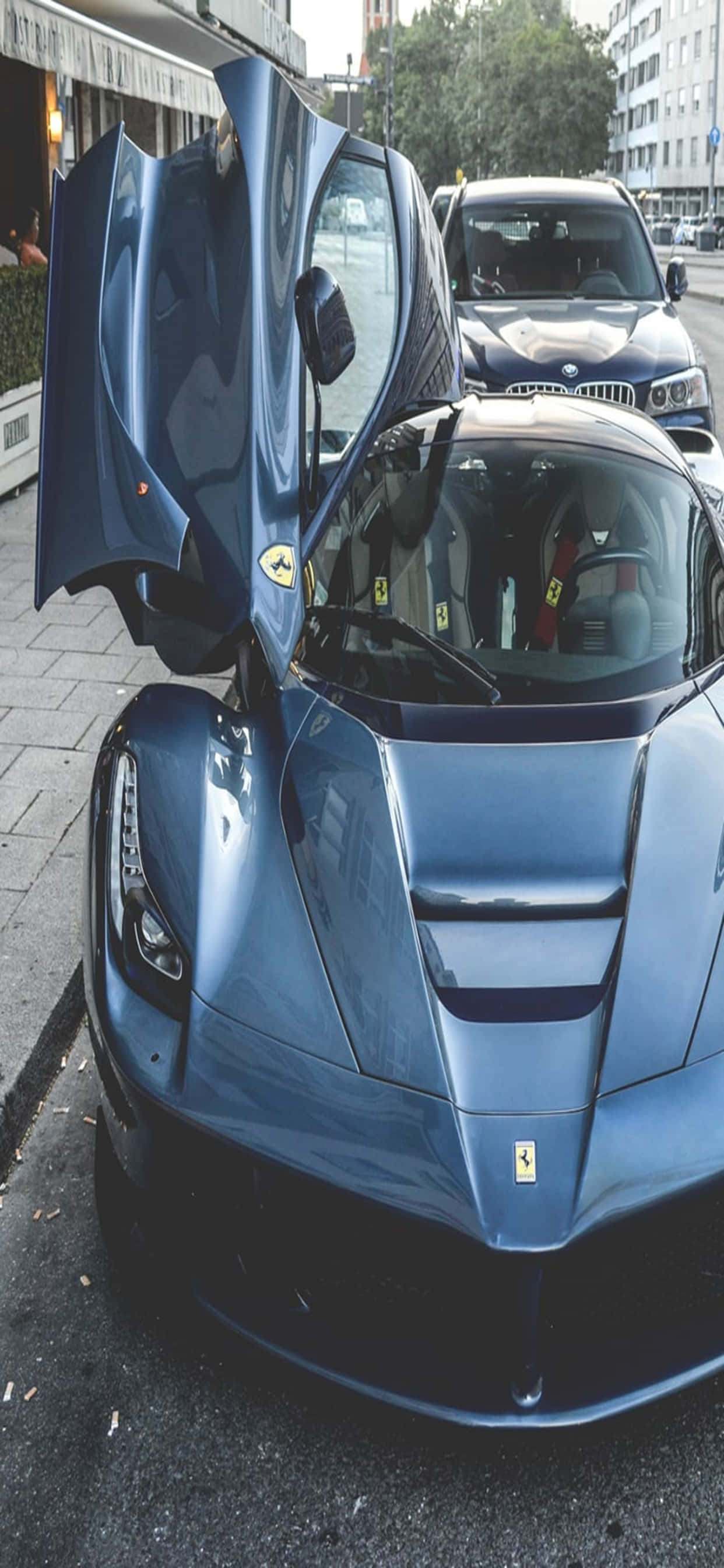 Hình nền iPhone Xs Max Ferrari Xanh Mở LaFerrari Hình nền