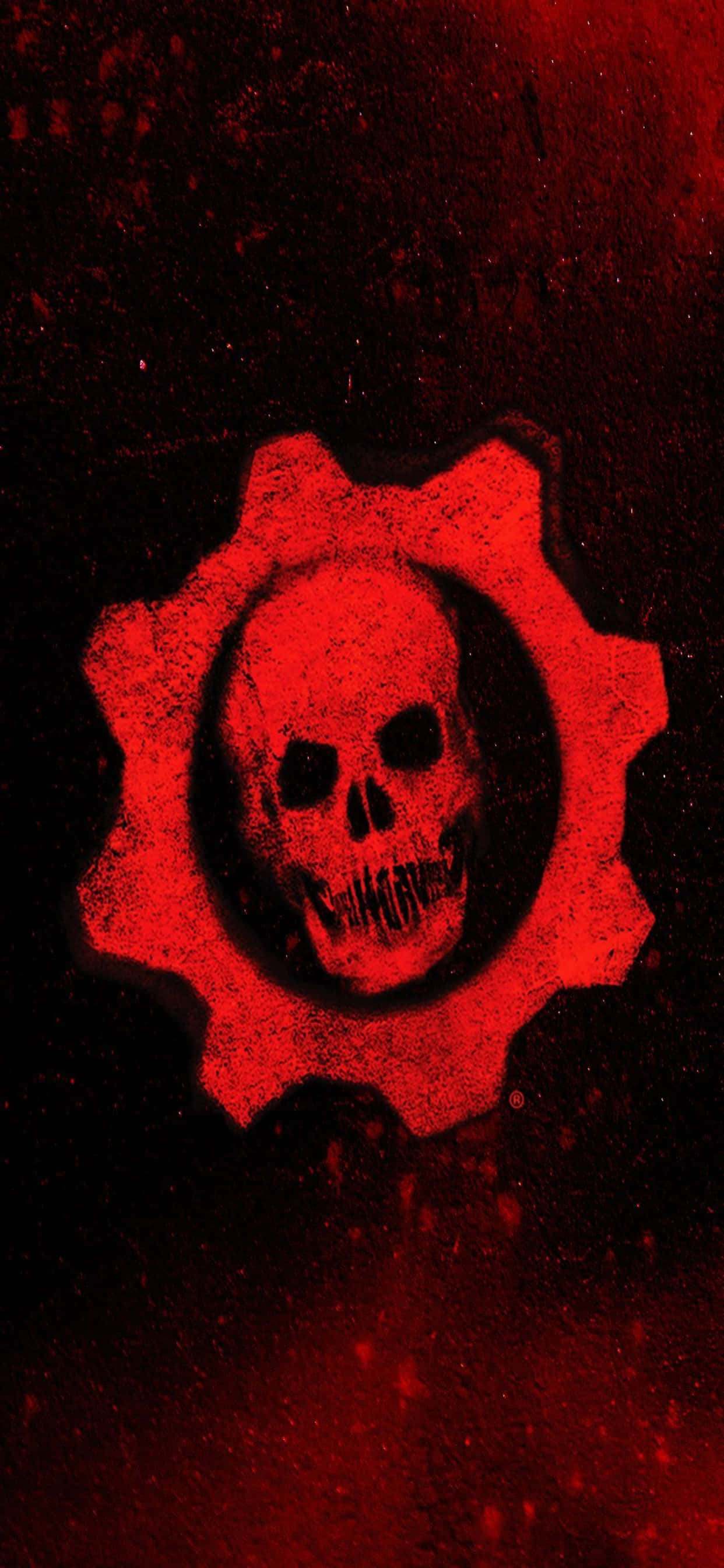 Hình nền iPhone XS Max Gears Of War 5 phong cách đỏ Hình nền