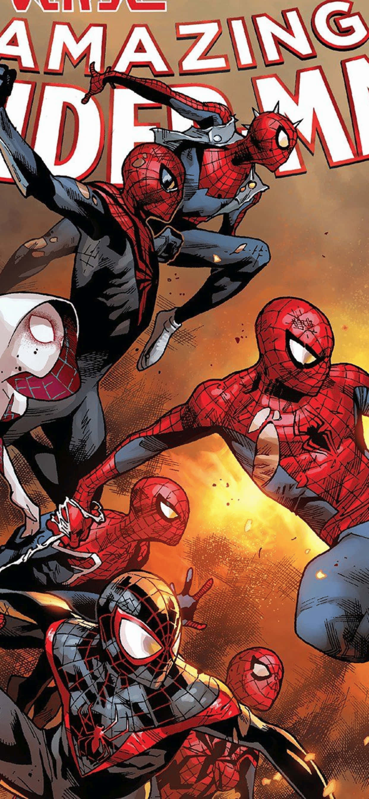 Hình nền iPhone XS Max Marvel Người Nhện Đa Vũ Trụ Hình nền