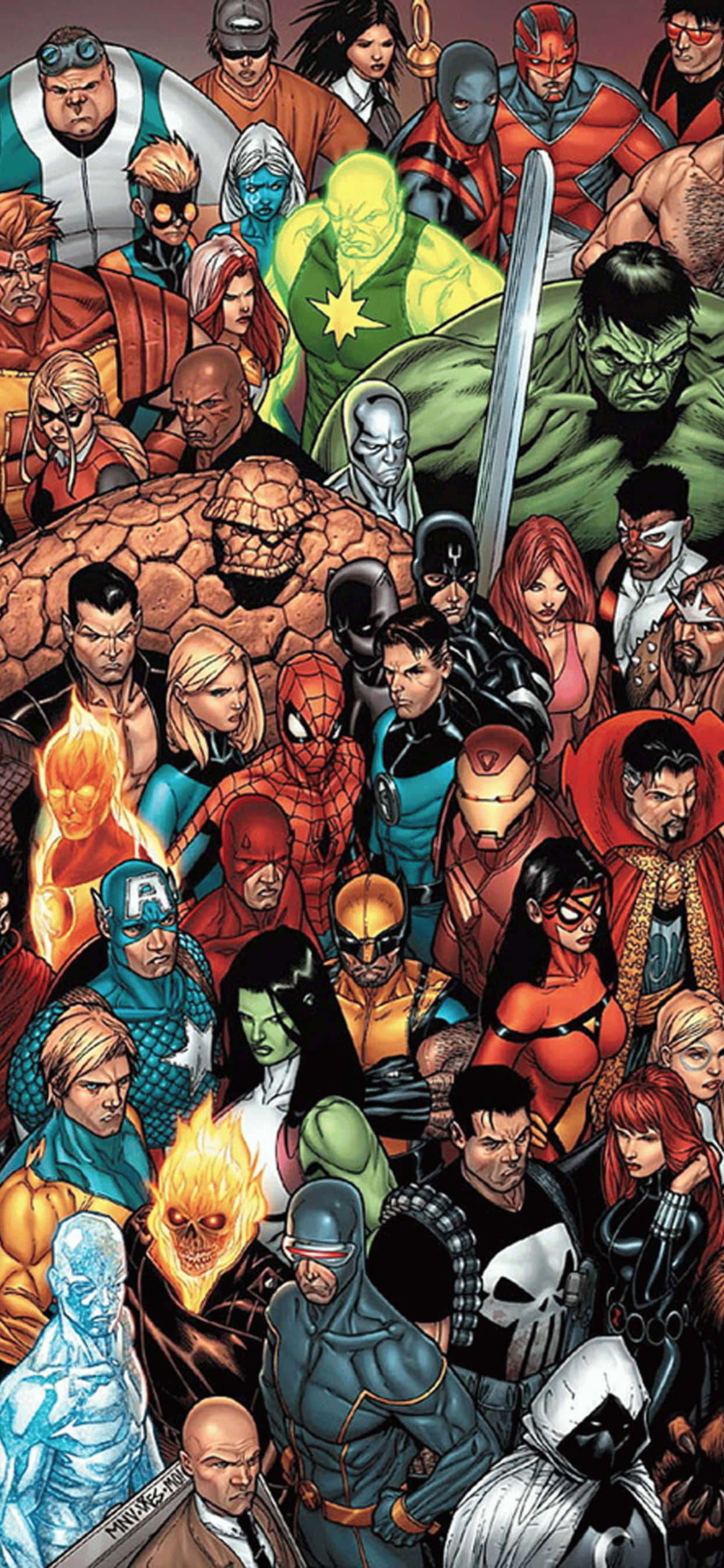 Hình nền iPhone XS Max Marvel Tất cả siêu anh hùng Hình nền