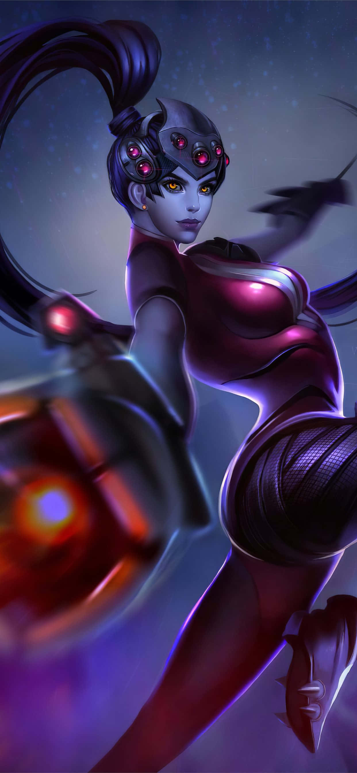 Hình nền iPhone Xs Max Overwatch Widowmaker Chĩa Súng Hình nền