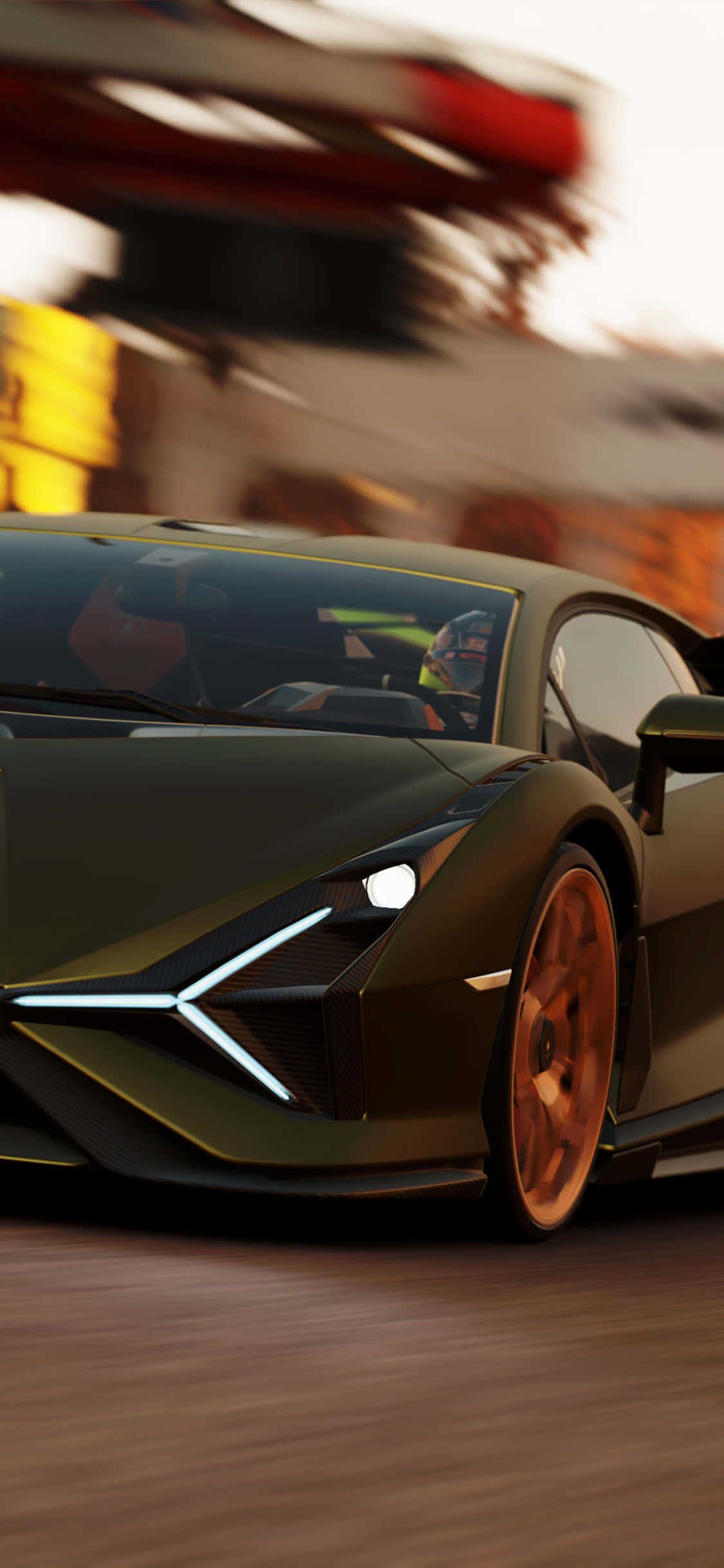 Hình nền iPhone XS Max Project Cars 2 với xe Lamborghini Sián FKP 37 màu đen Hình nền