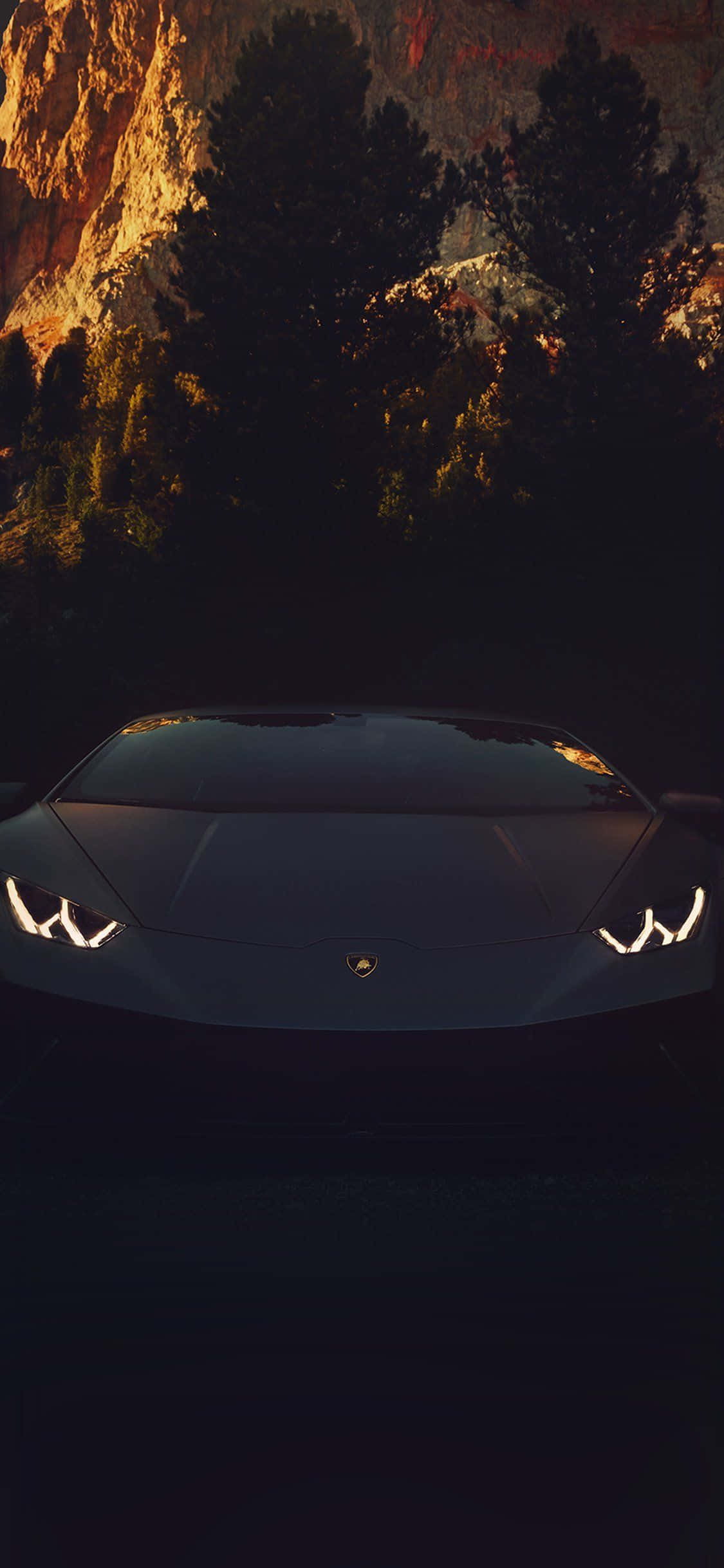 Hình nền iPhone XS Max Project Cars 2 Xe Lamborghini Aventador Toàn Màu Đen Hình nền
