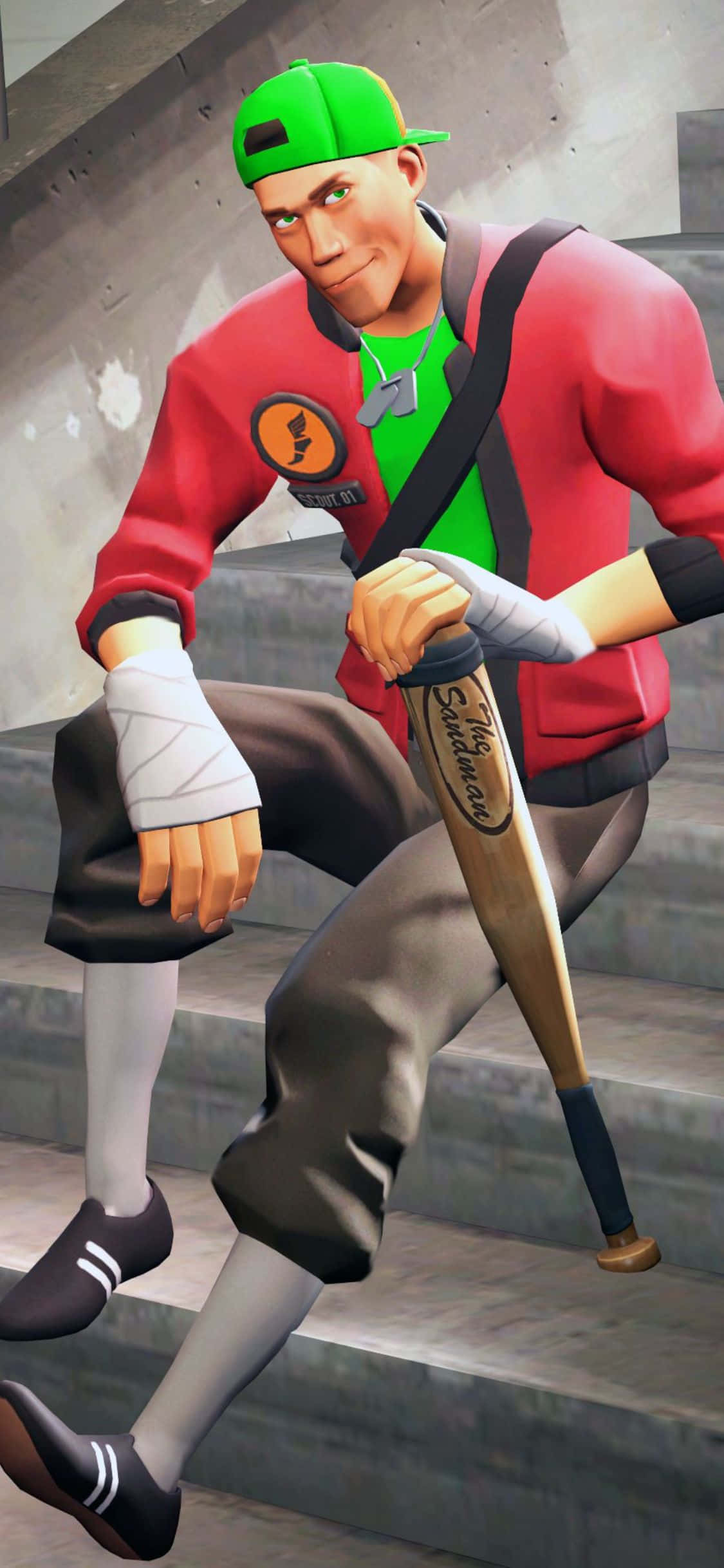 Hình nền iPhone XS Nhân vật Scout trong game Team Fortress 2 Hình nền