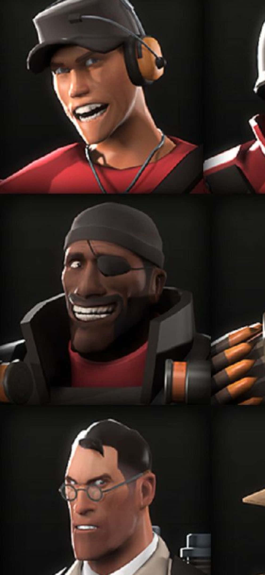Hình nền iPhone Xs TF2 với Scout, Demoman và Medic Hình nền