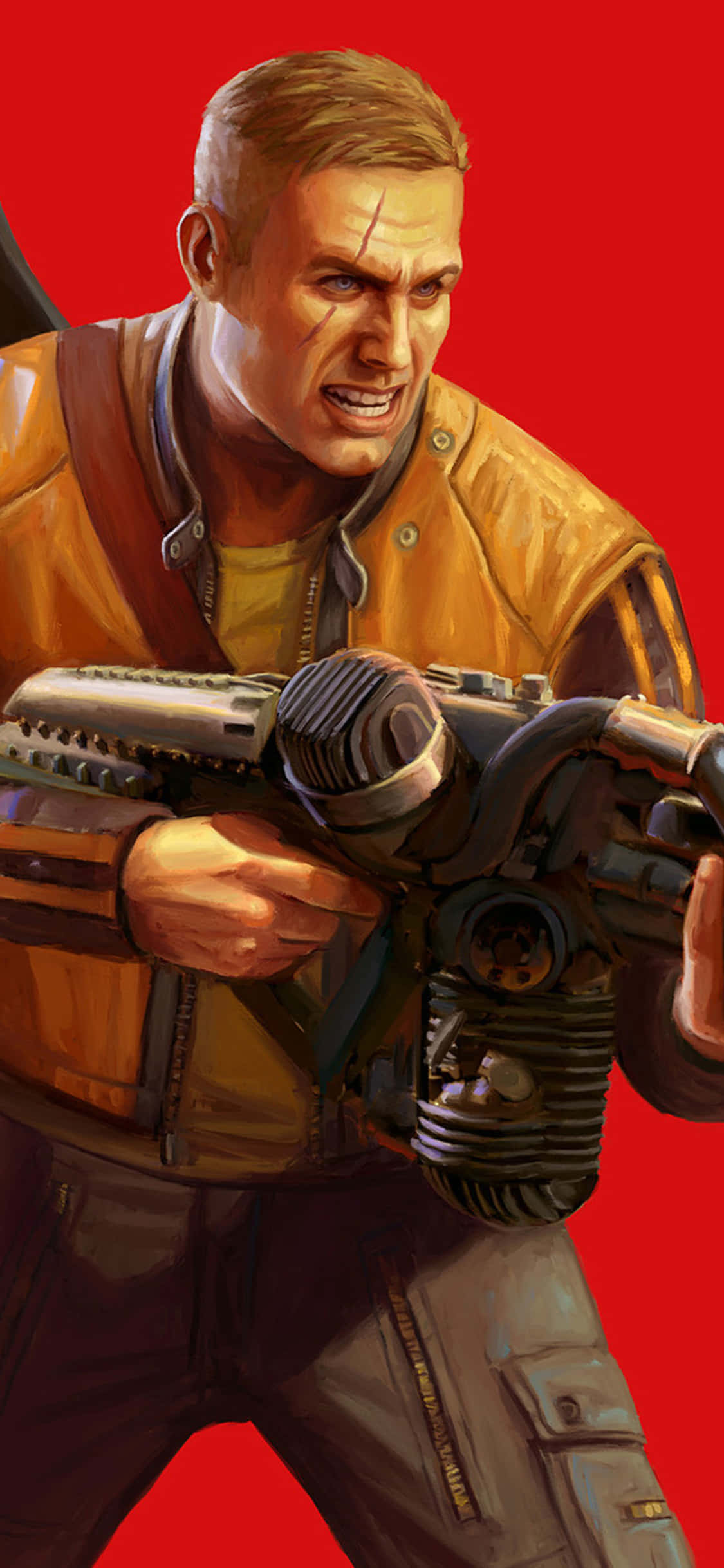 Hình nền iPhone Xs Wolfenstein II Terror Billy bắn súng Hình nền