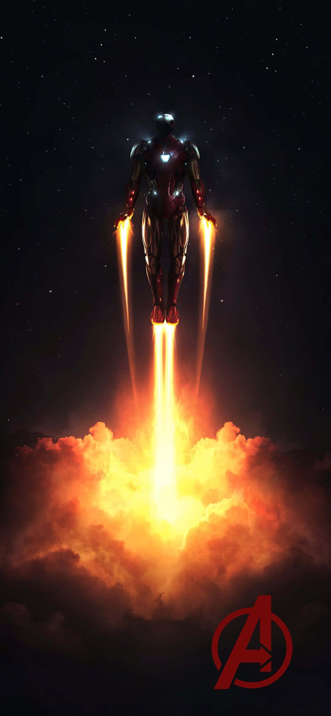 Nền iPhone XS Avengers Người Sắt Bay Hình nền