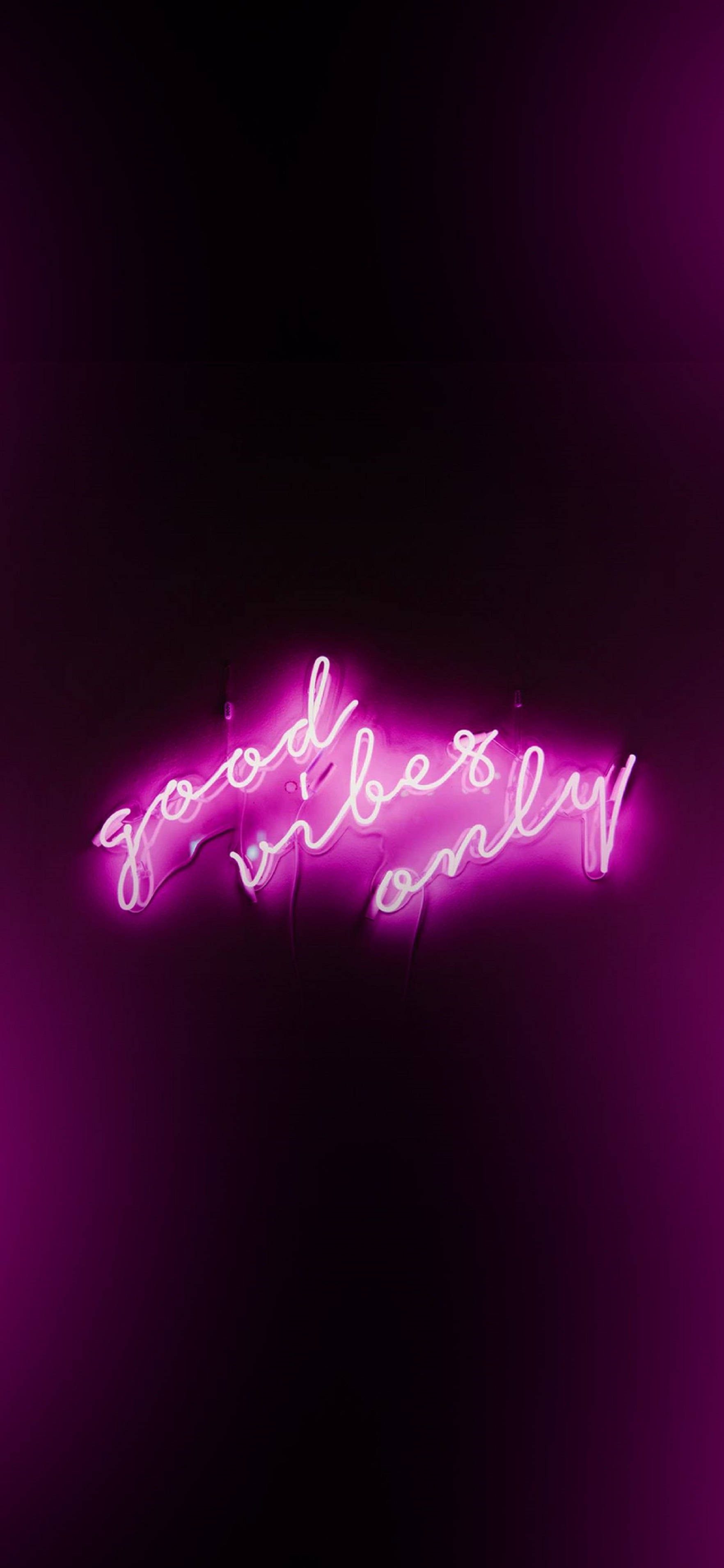 Hình nền iPhone 4K Neon Ấn Tượng - "Good Vibes Only" Hình nền