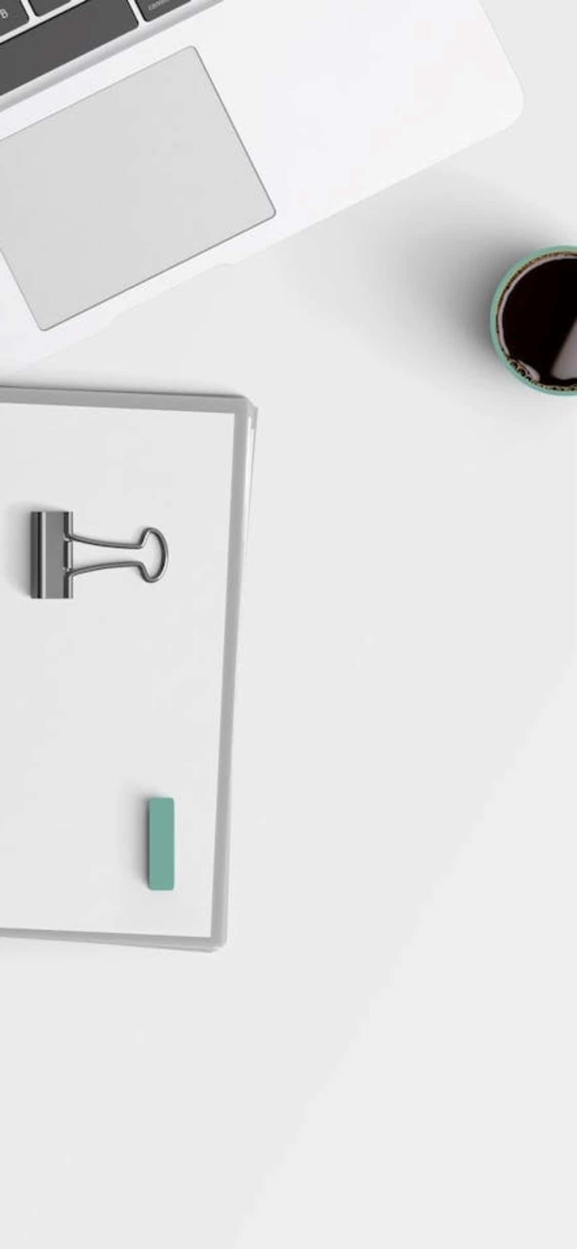 Nền Bàn Kẹp Giấy Và Laptop Cho iPhone X Hình nền
