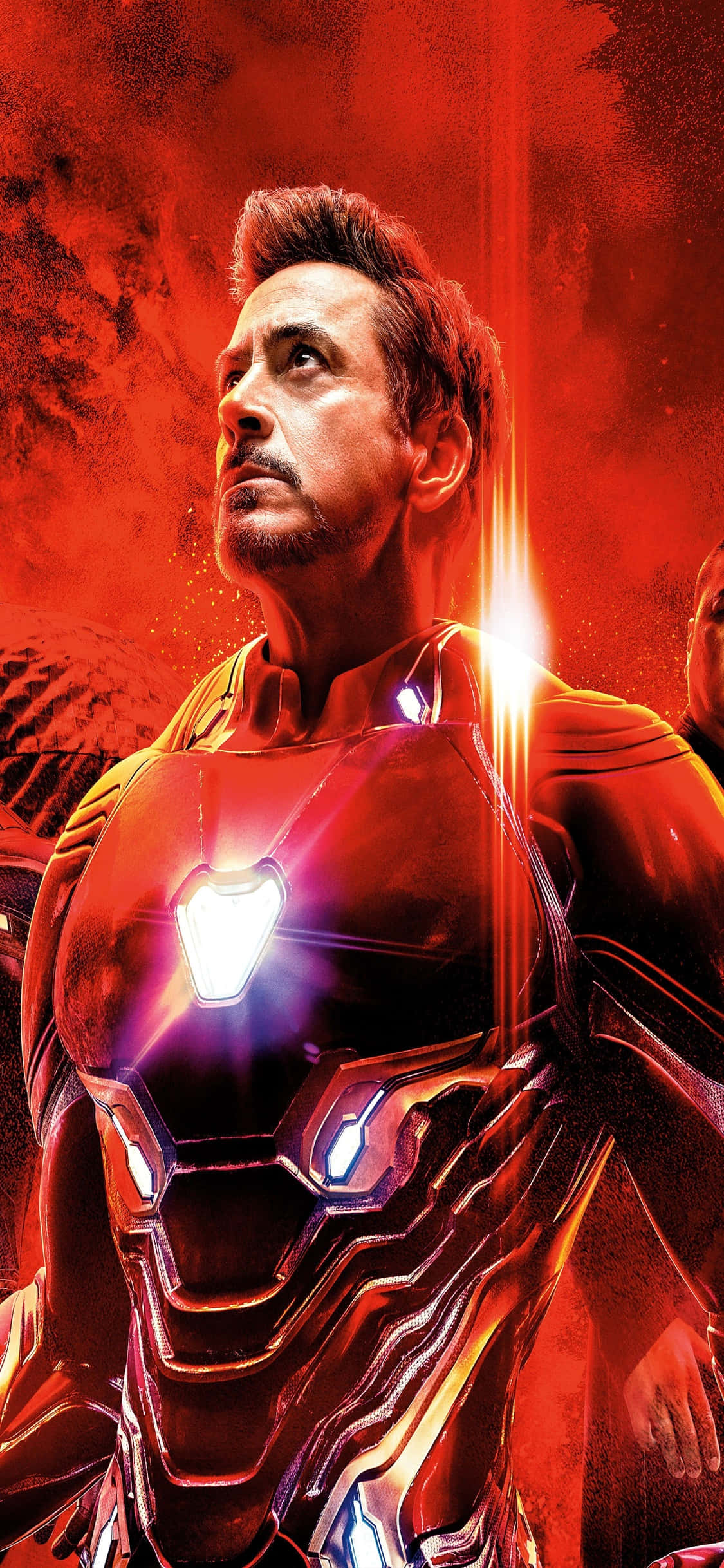 Hình nền Iron Man không mũ, phông đỏ cho iPhone X Hình nền
