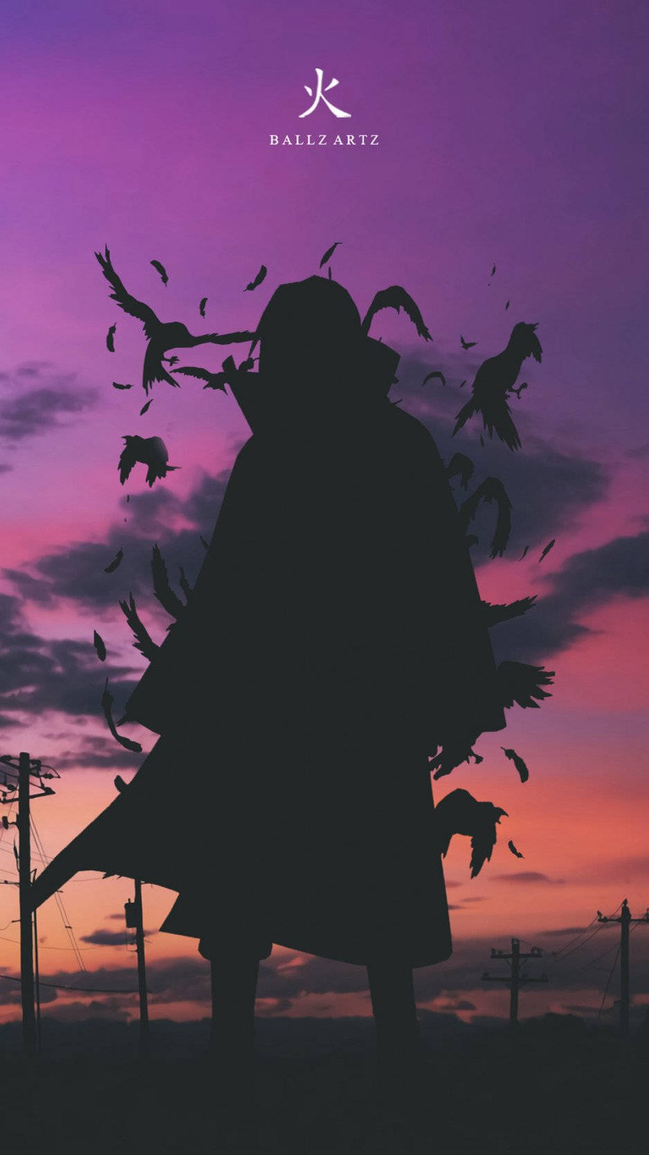 Hình nền Itachi tím bóng ma Hình nền