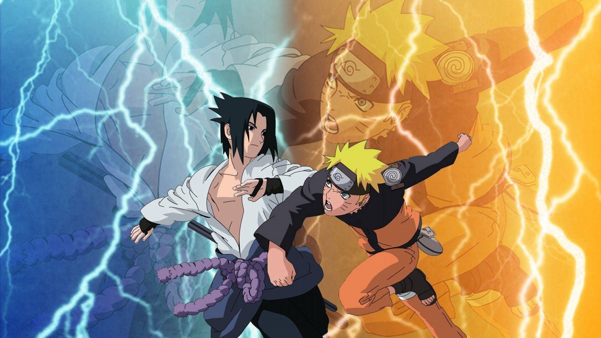 Hình nền laptop Sasuke đối đầu Naruto Hình nền