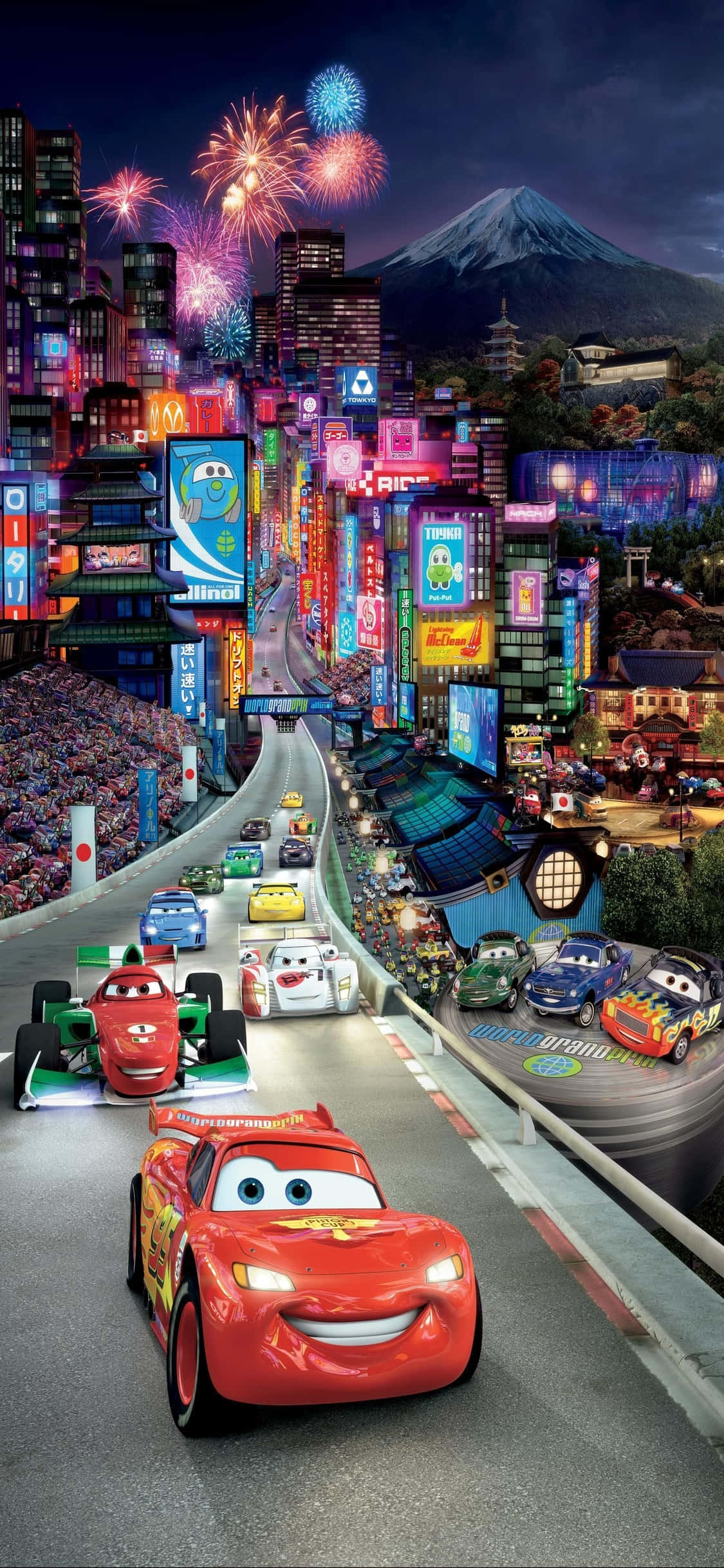 Hình nền Lightning McQueen Nhật Bản cho iPhone X chủ đề Cars Hình nền