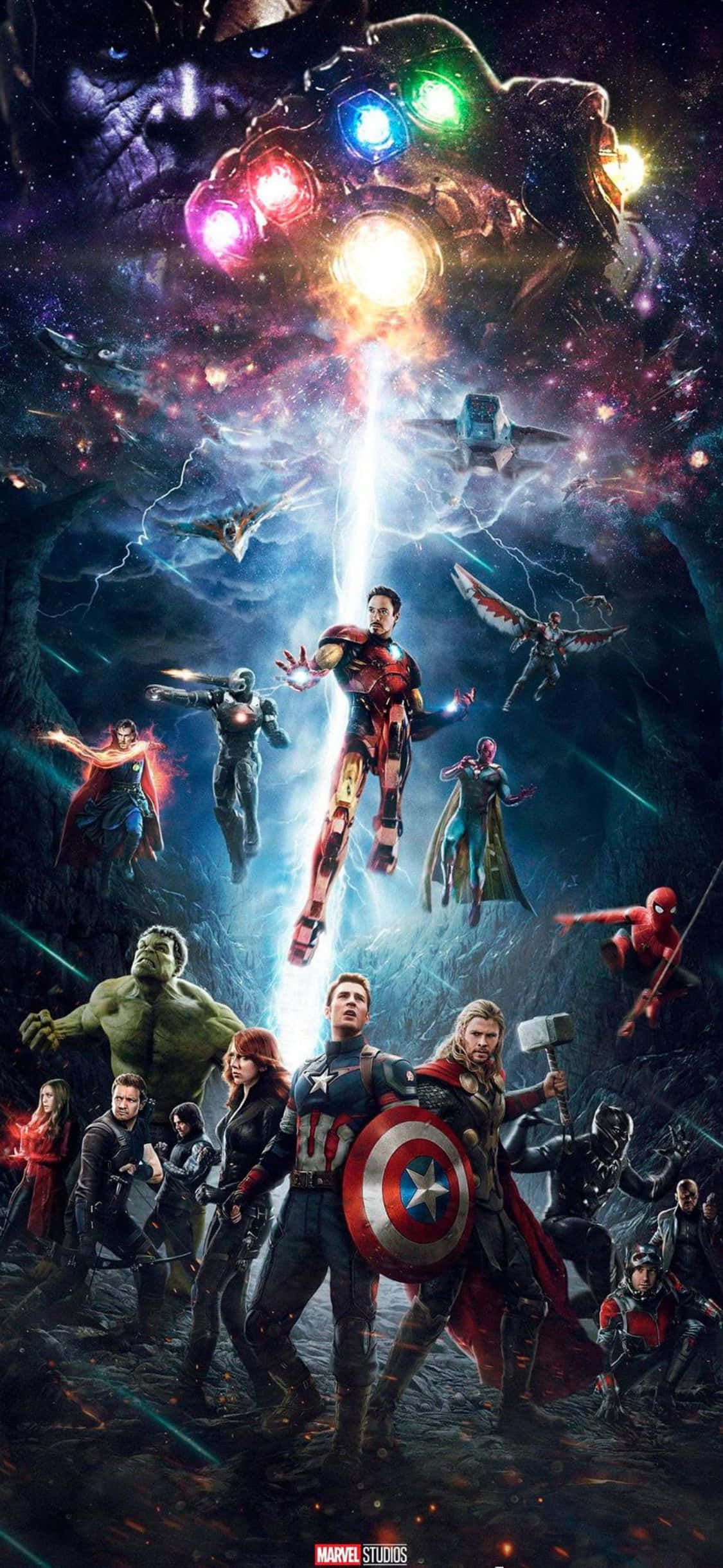 Hình nền Marvel Avengers đồ họa ngầu cho iPhone XS Hình nền