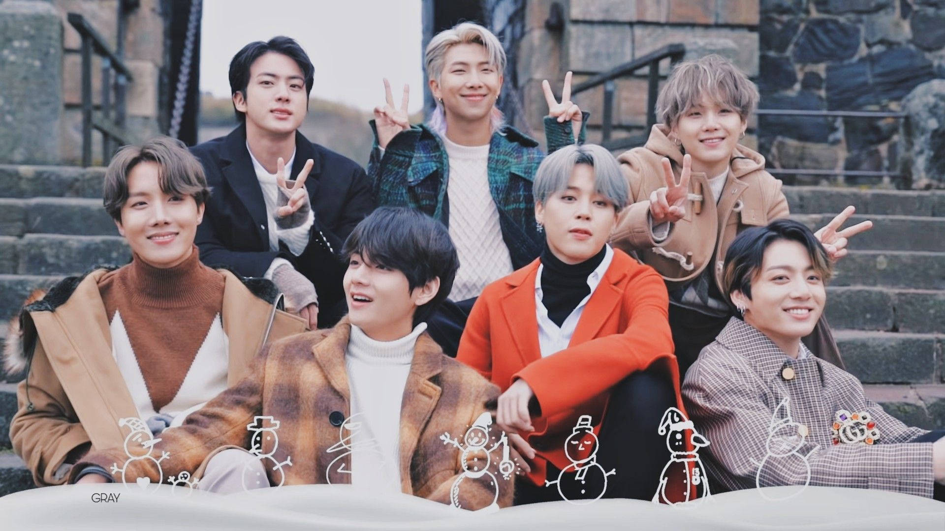 Hình nền máy tính BTS Người tuyết Hình nền