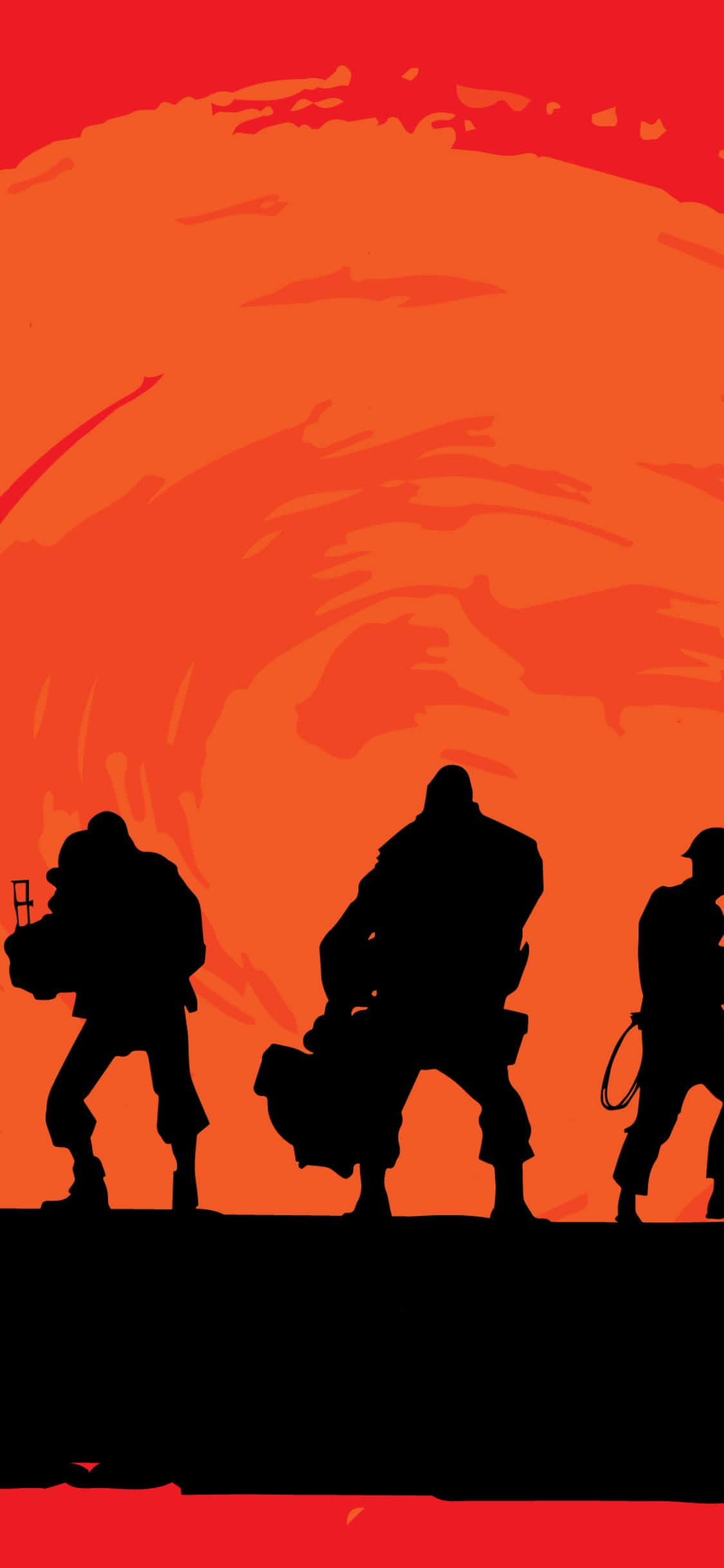 Hình nền minh họa bóng đen trong Team Fortress 2 cho iPhone XS Hình nền