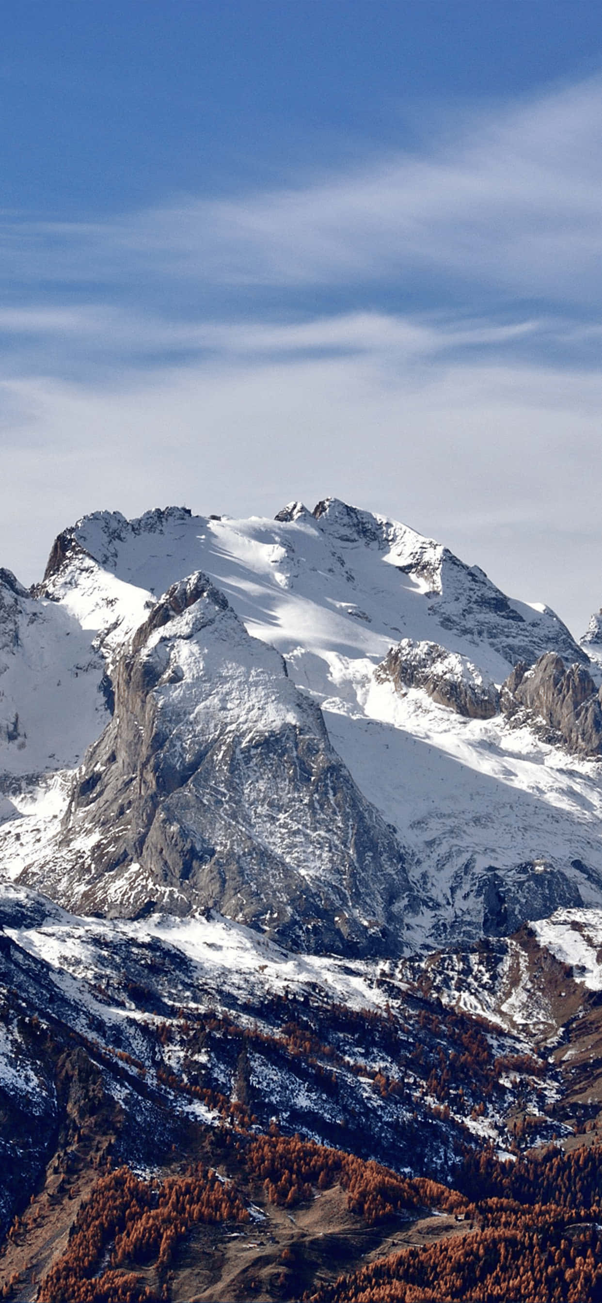 Hình nền mùa đông đỉnh núi Rocky Mountain cho iPhone XS Max Hình nền