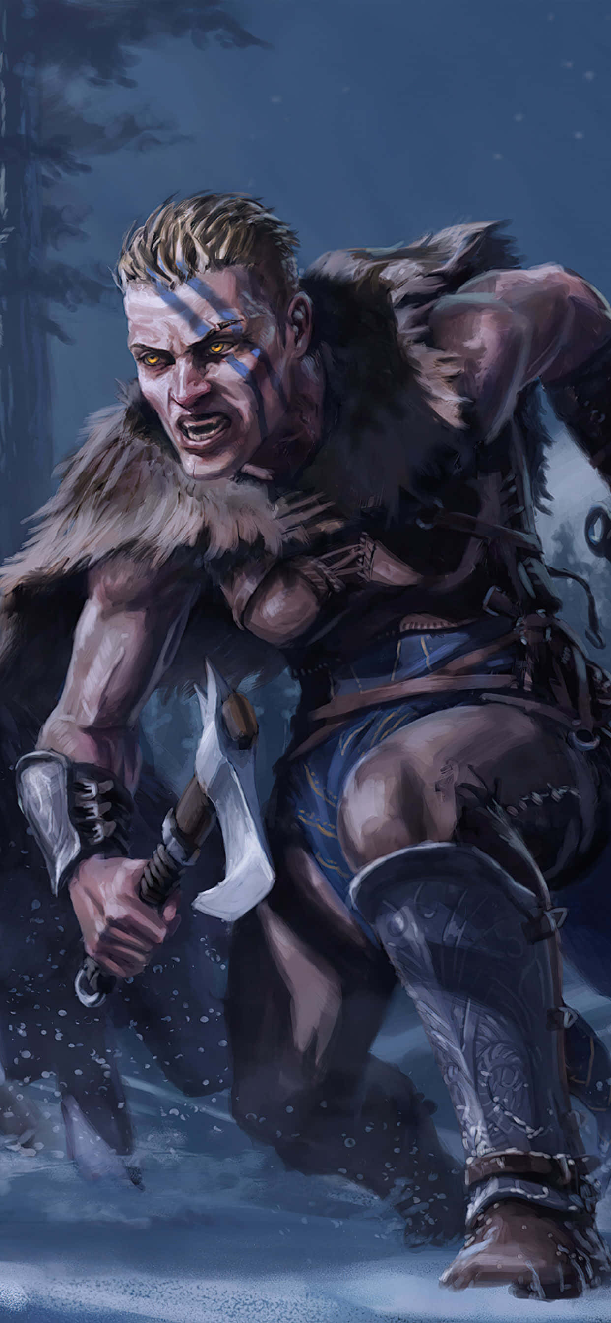 Female Viking iPhone Xs Max Assassin's Creed Valhalla Background Hình nền