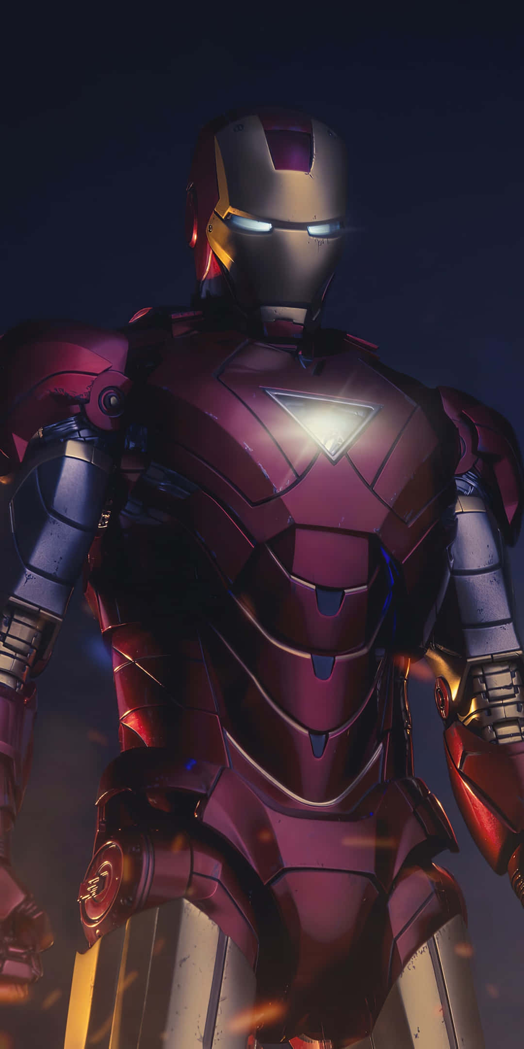 Hình nền Pixel 3 Iron Man với áo giáp bị trầy xước Hình nền