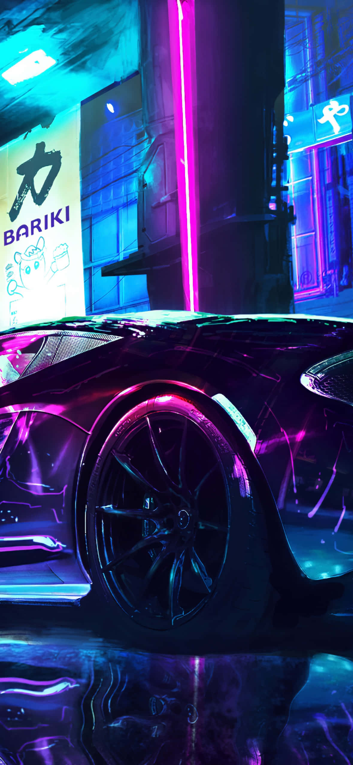 Hình nền Pixel 3 Need For Speed Heat Đèn Neon Hình nền