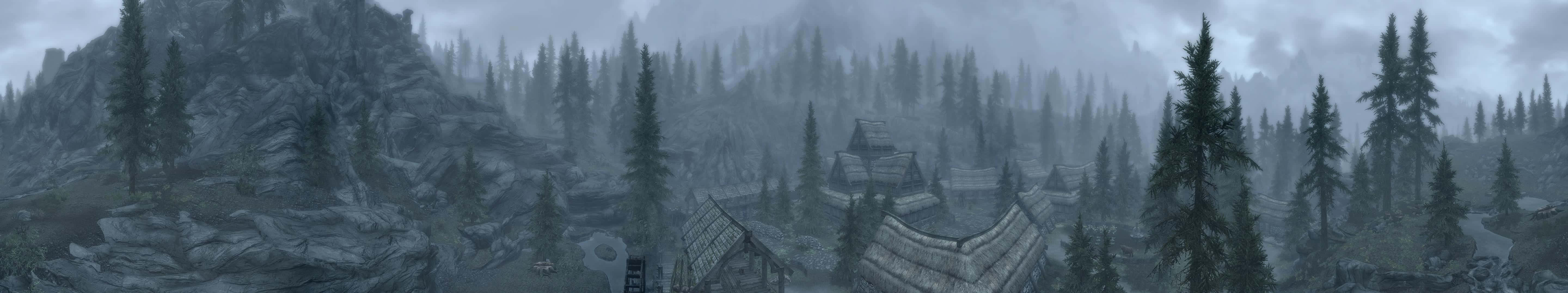 Hình nền Skyrim đen và xám cho màn hình Pixel 3 Hình nền