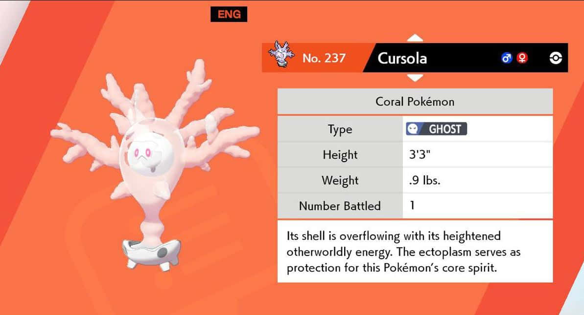 Hình nền sống động về Pokémon hệ Ma, Cursola Hình nền