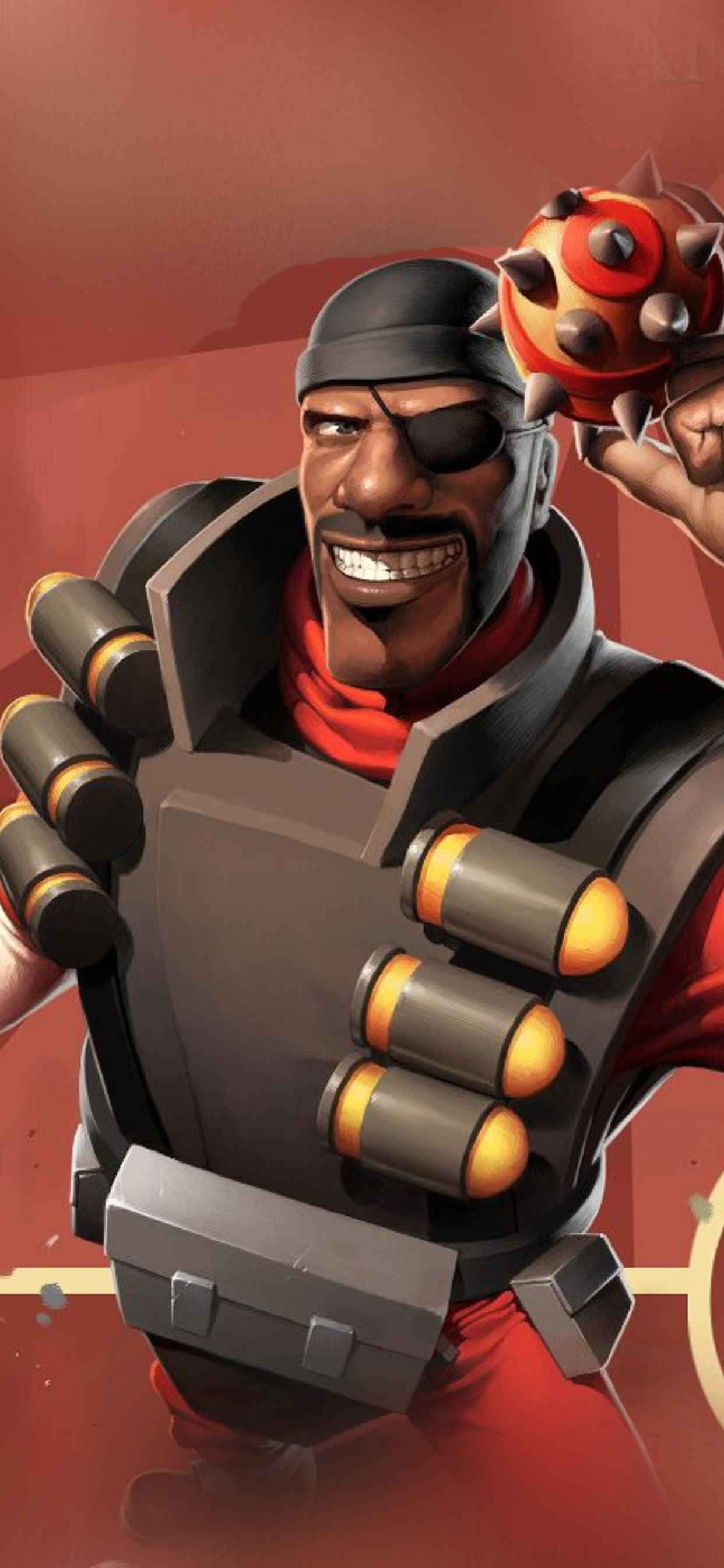 Hình nền Team Fortress 2 iPhone Xs Max Red Demoman Hình nền