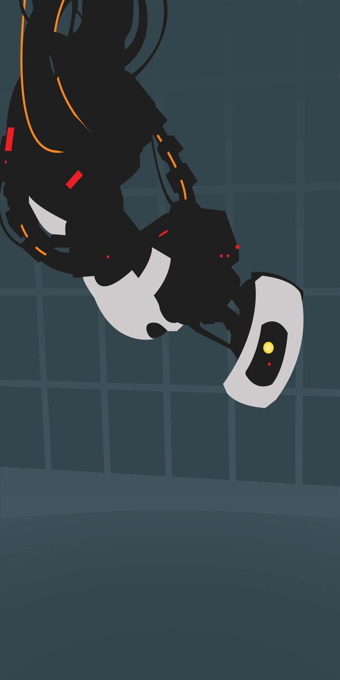 Hình nền tối giản cho Pixel 3 với hình vẽ fanart GLAdOS Hình nền