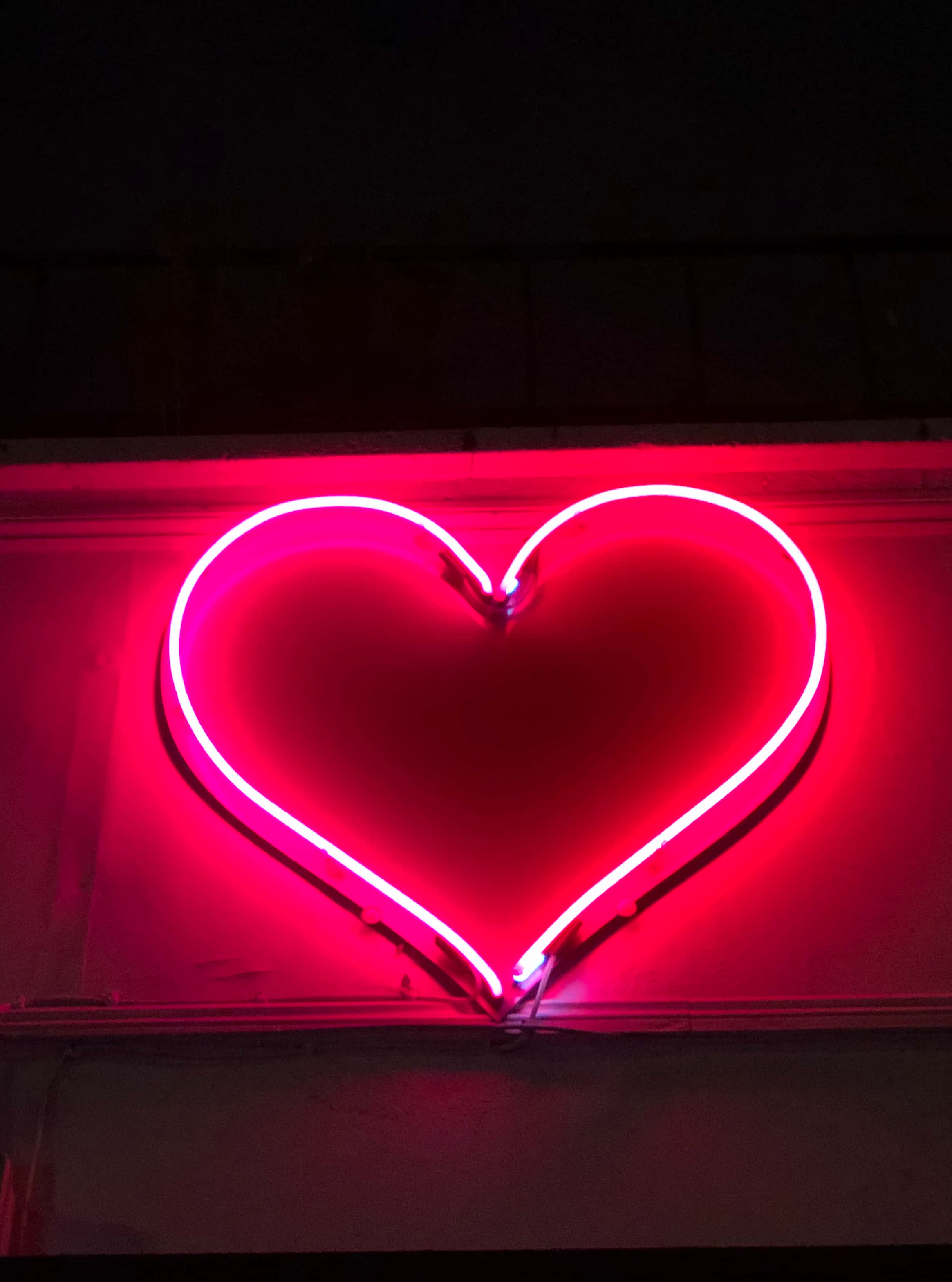 Hình nền trái tim neon hồng Hình nền