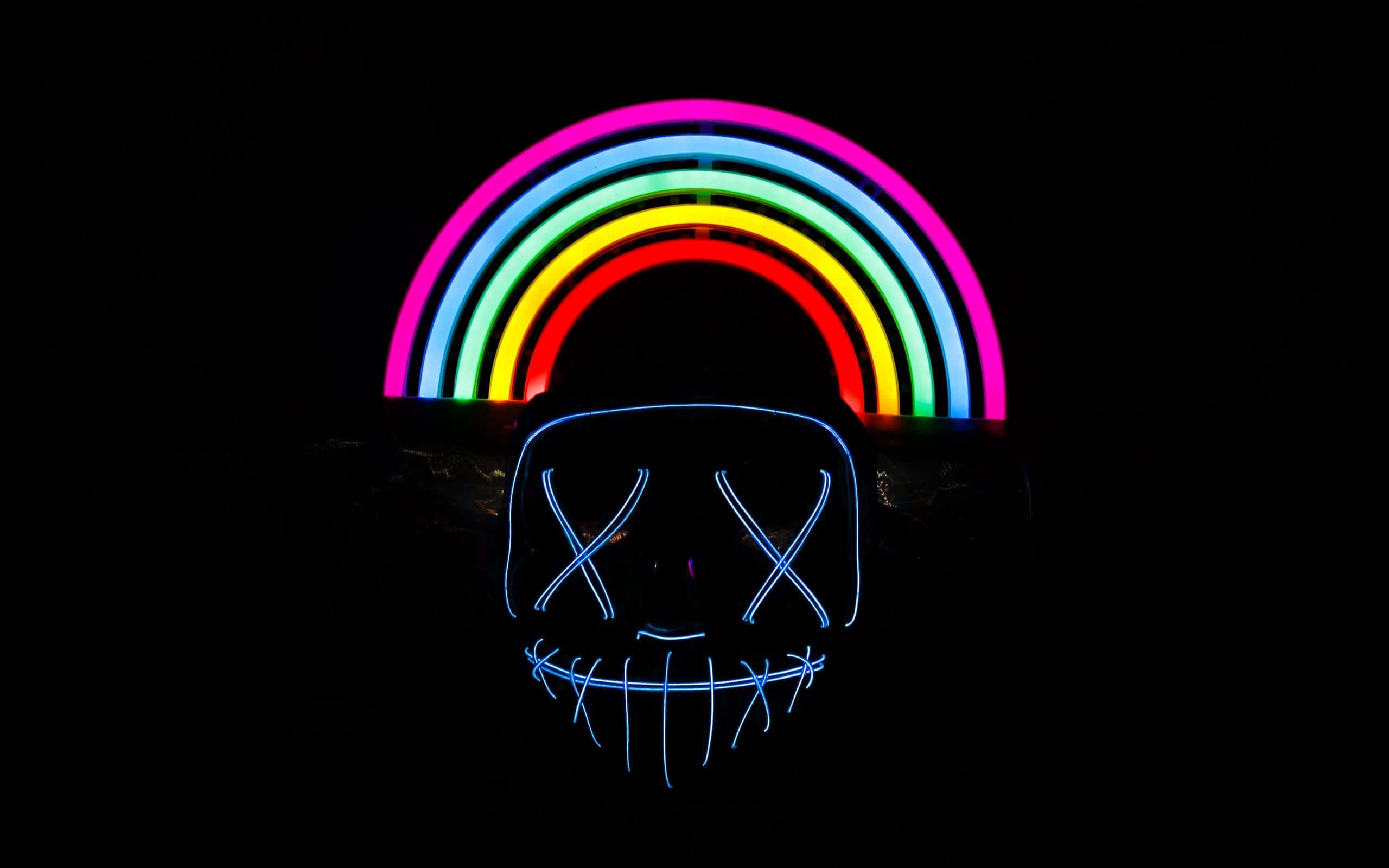 Hình nền trừu tượng của đèn điện trong phong cách Neon Aesthetic Hình nền
