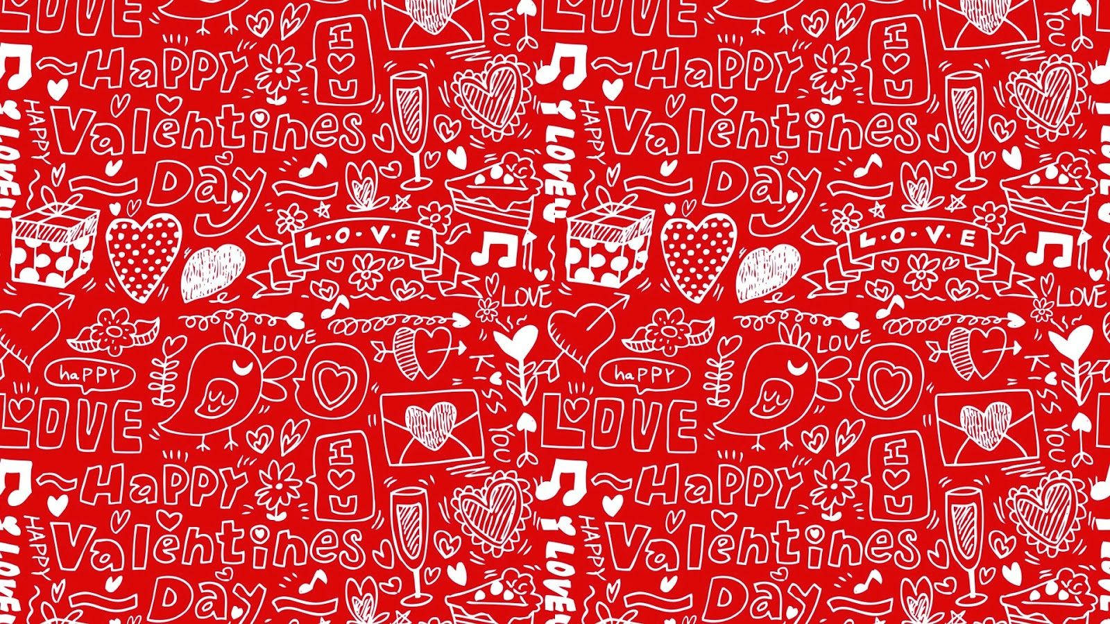 Hình nền Valentine đỏ thẩm mỹ cho máy tính Hình nền